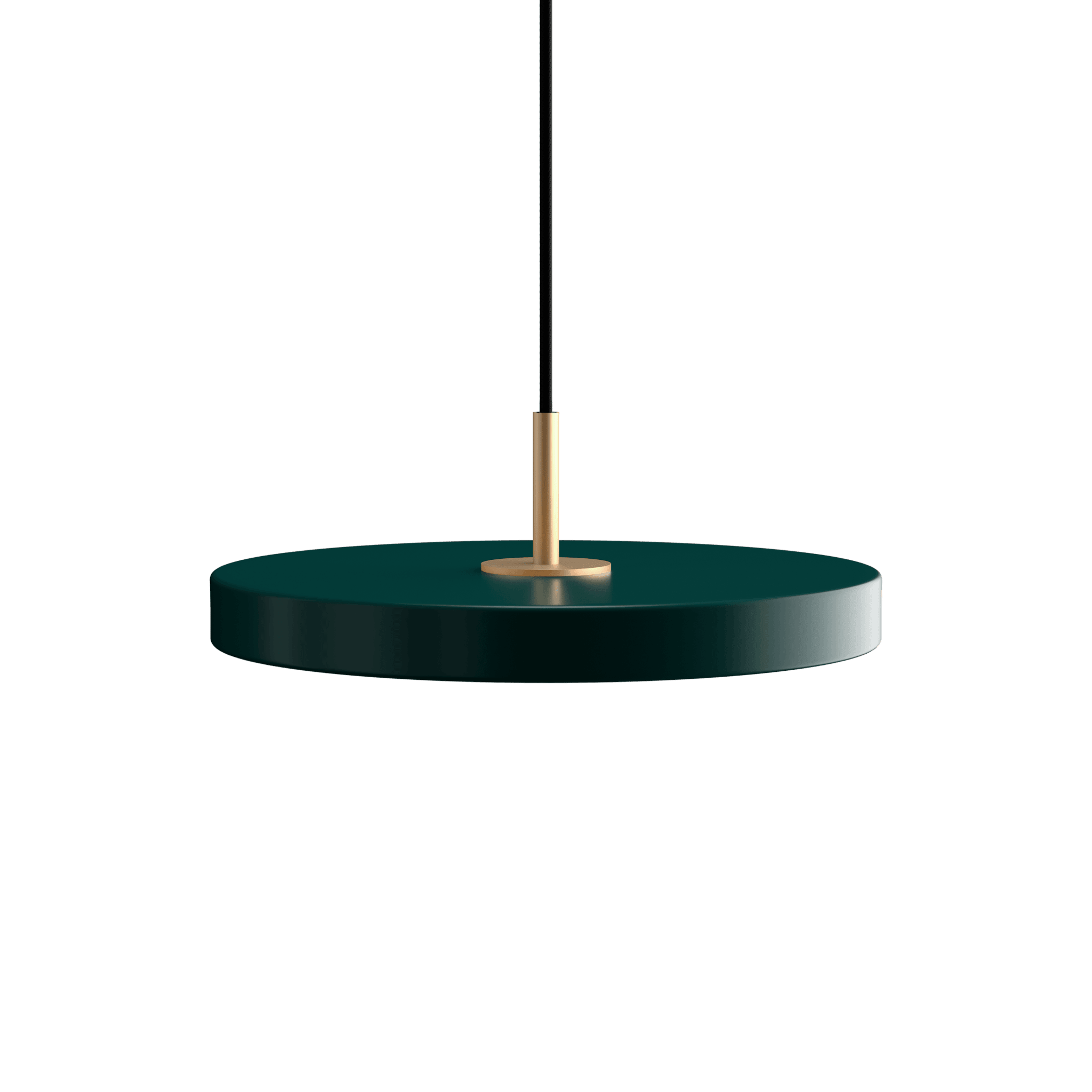 Lampa wisząca ASTERIA butelkowa zieleń UMAGE Ø31 x 3.3 cm Złoty Eye on Design
