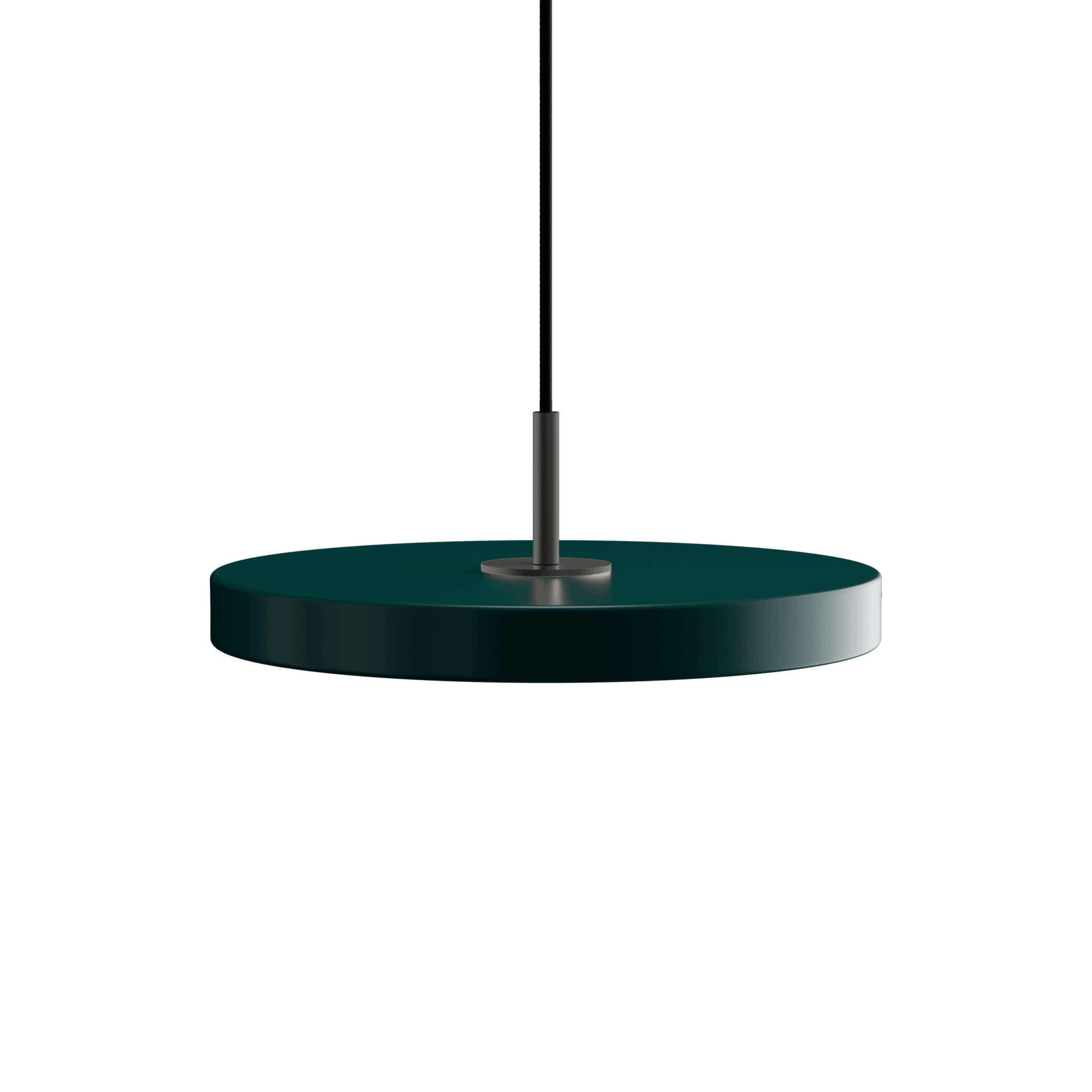 Lampa wisząca ASTERIA butelkowa zieleń UMAGE Ø31 x 3.3 cm Czarny Eye on Design
