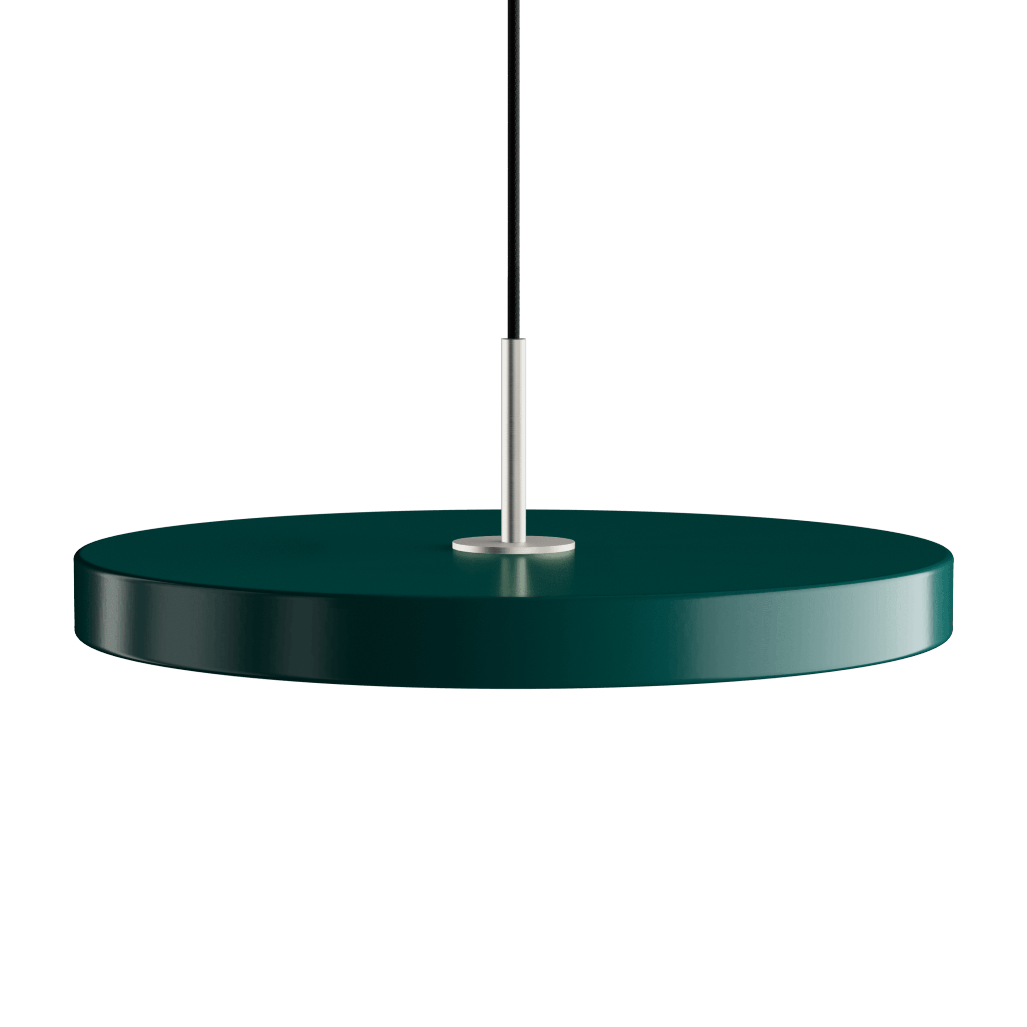Lampa wisząca ASTERIA butelkowa zieleń UMAGE Ø43 x 4 cm Srebrny Eye on Design