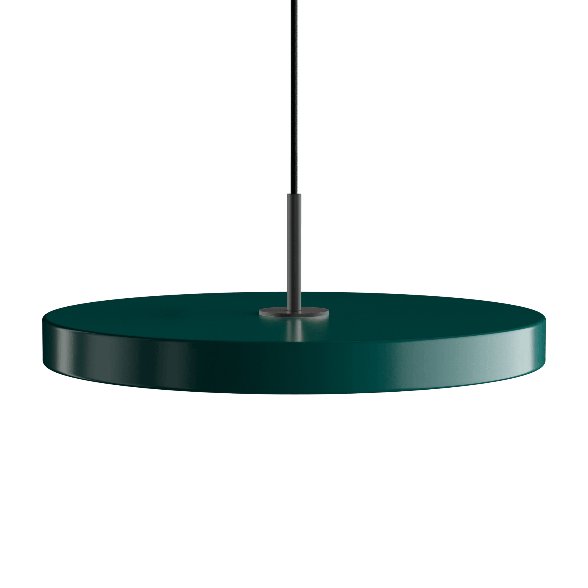 Lampa wisząca ASTERIA butelkowa zieleń UMAGE Ø43 x 4 cm Czarny Eye on Design