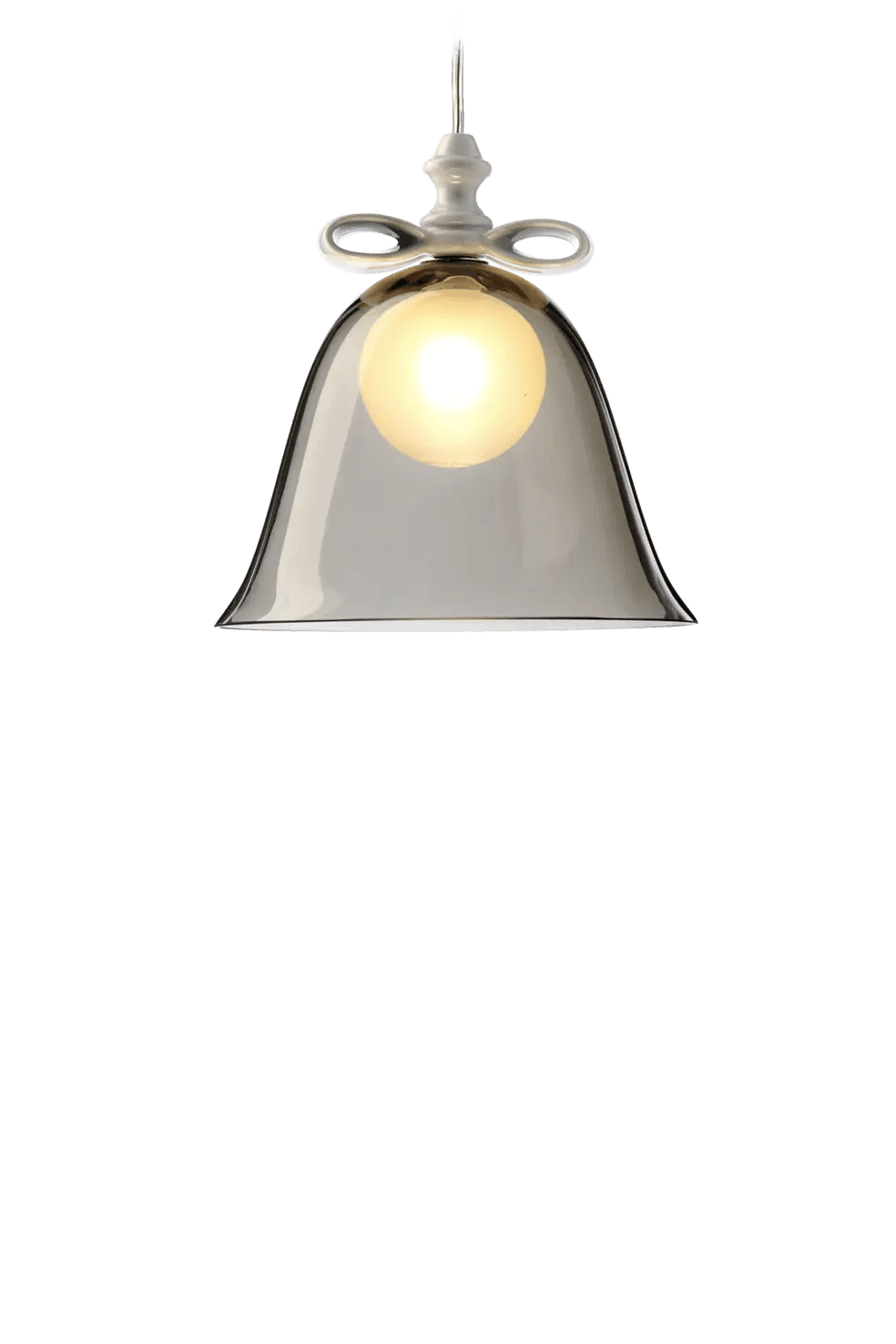 Lampa wisząca BELL dymione szkło z białym Moooi 23 cm Eye on Design