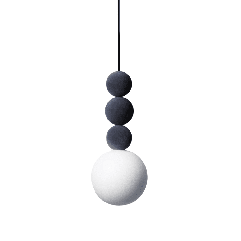 Lampa wisząca BOLA BOLA VELVET szara Loftlight Eye on Design