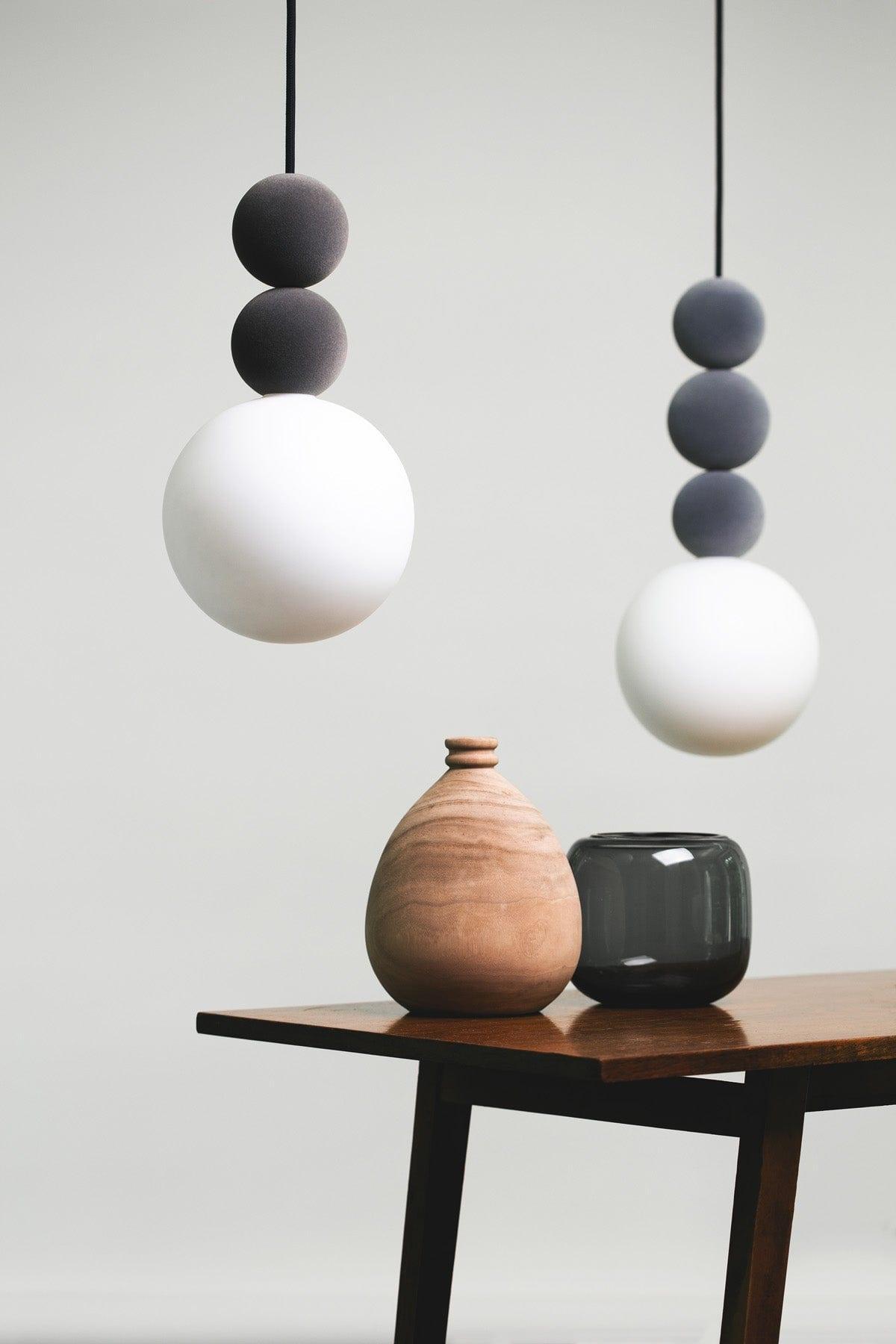 Lampa wisząca BOLA BOLA VELVET szara Loftlight Eye on Design