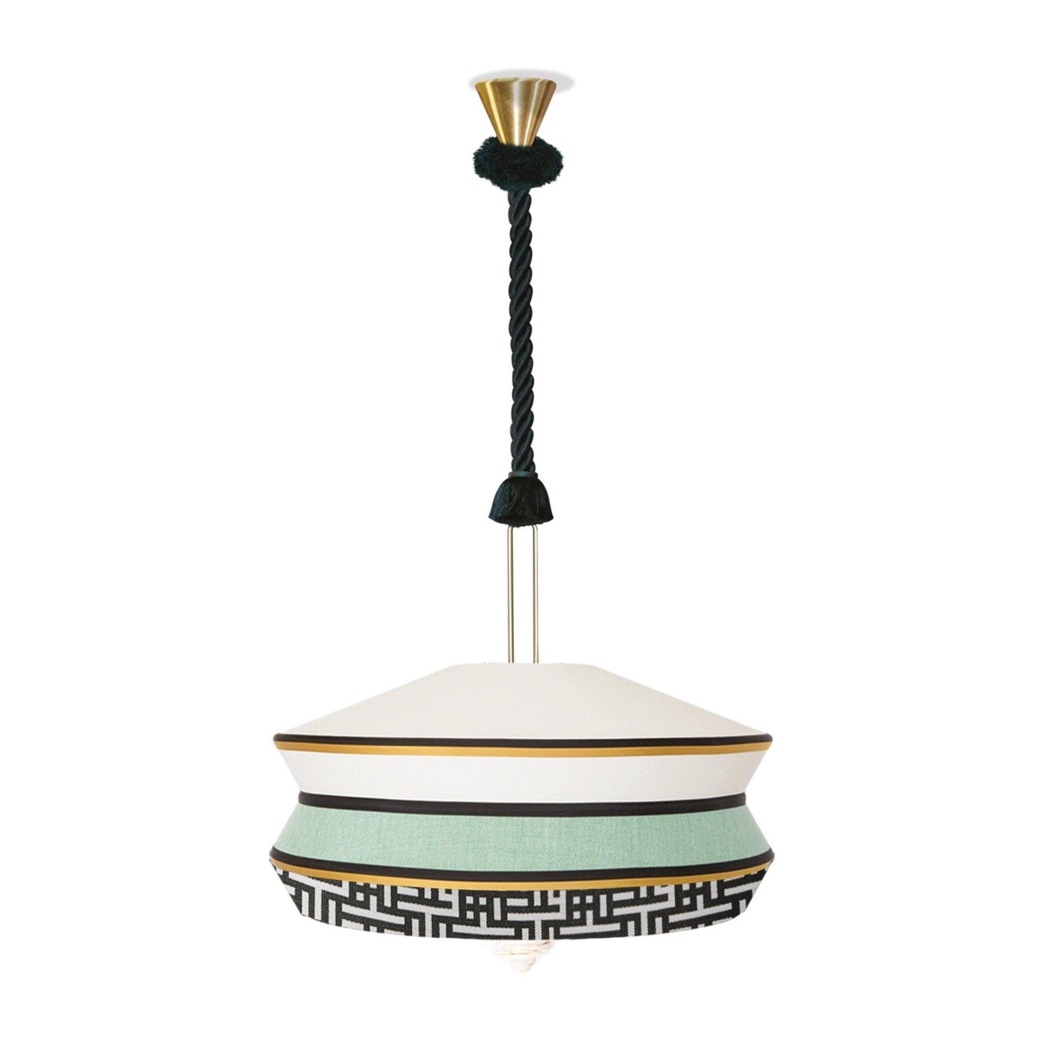 Lampa wisząca CALYPSO ANTIGUA miętowy Contardi XL 1.9 m Eye on Design