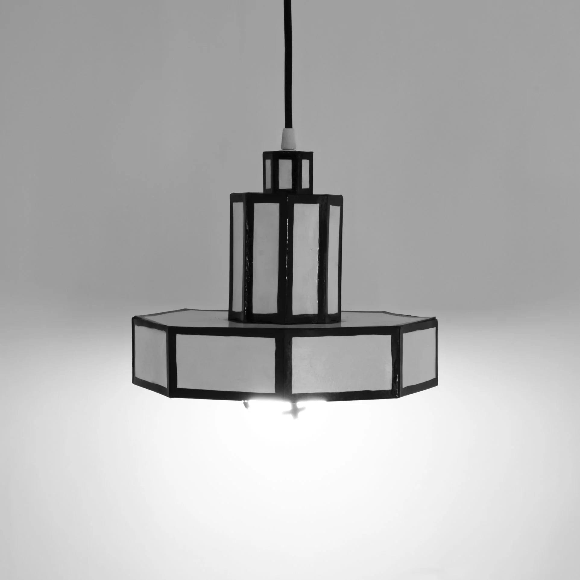 Lampa wisząca CUT 'N PASTE biały z czarną obramówką Seletti Eye on Design