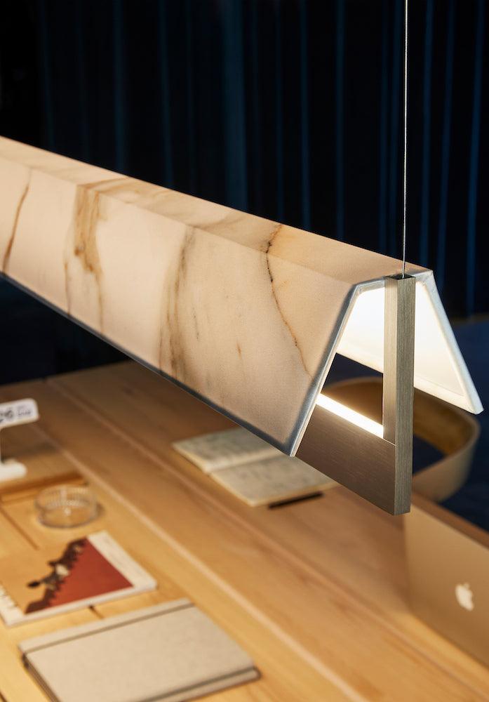 Lampa wisząca FLY szczotkowany brąz z efektem marmuru Contardi Eye on Design