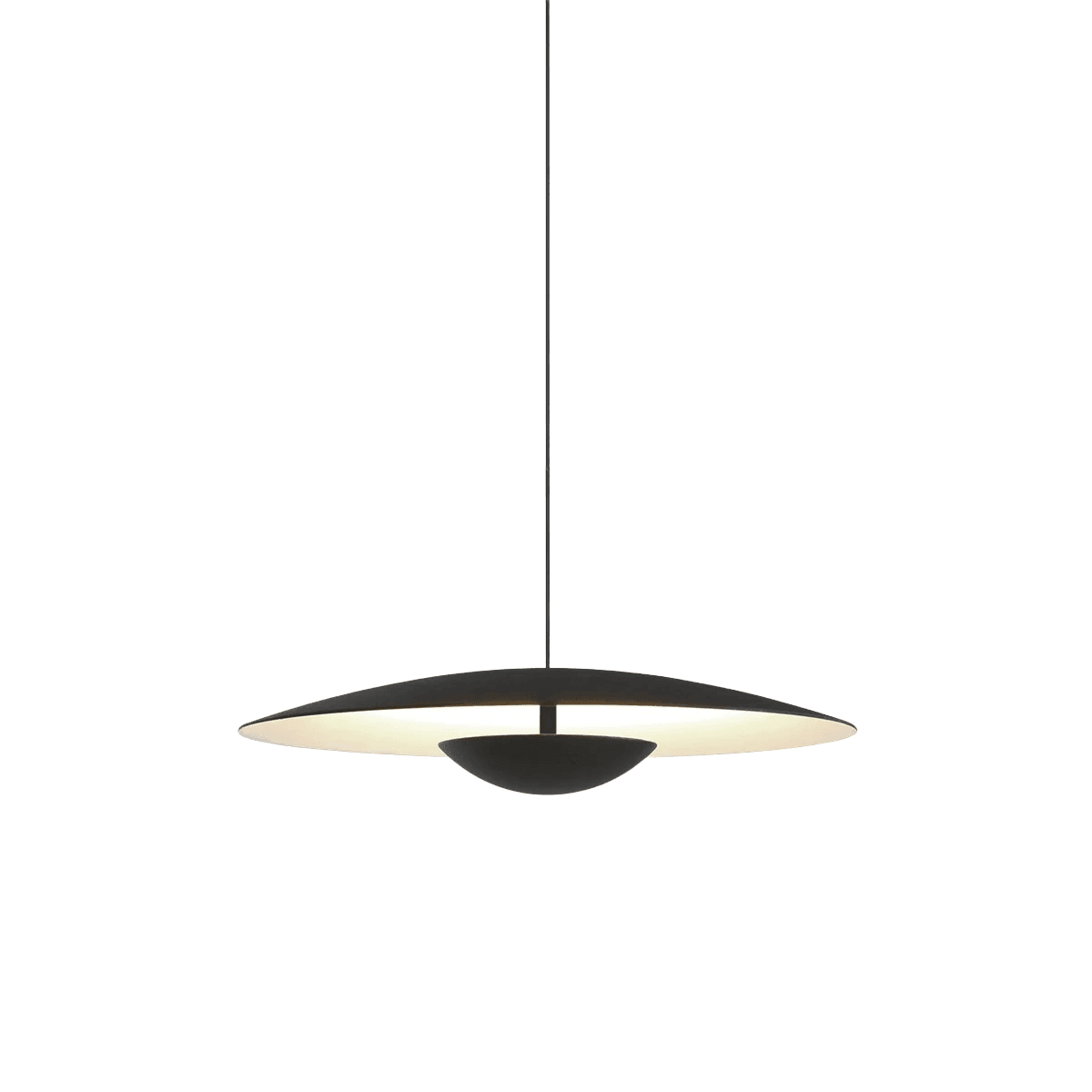 Lampa wisząca GINGER czarny z białym wykończeniem Marset 60 cm ze ściemniaczem Triac Eye on Design