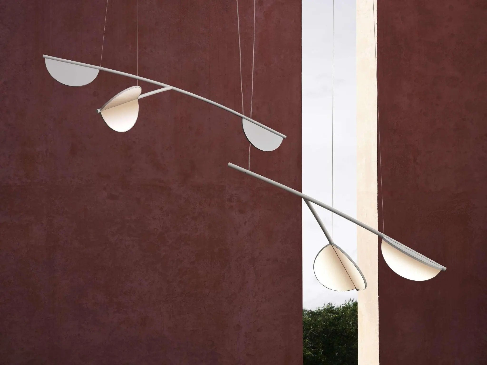 Lampa wisząca krótka ALMENDRA ORGANIC niebieski – Flos