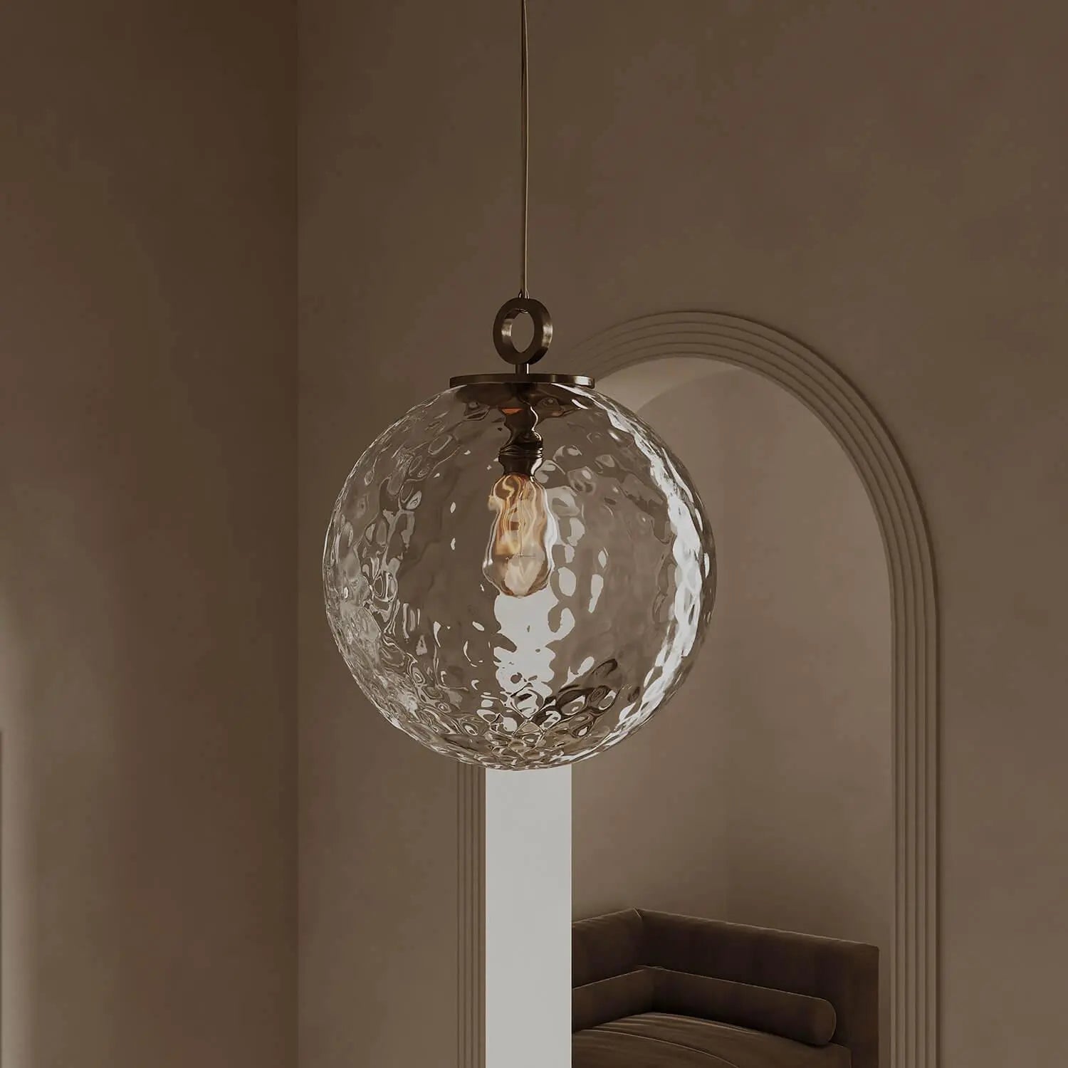 Lampa wisząca KULA REFLEKSYJNA nikiel – Embassy Interiors