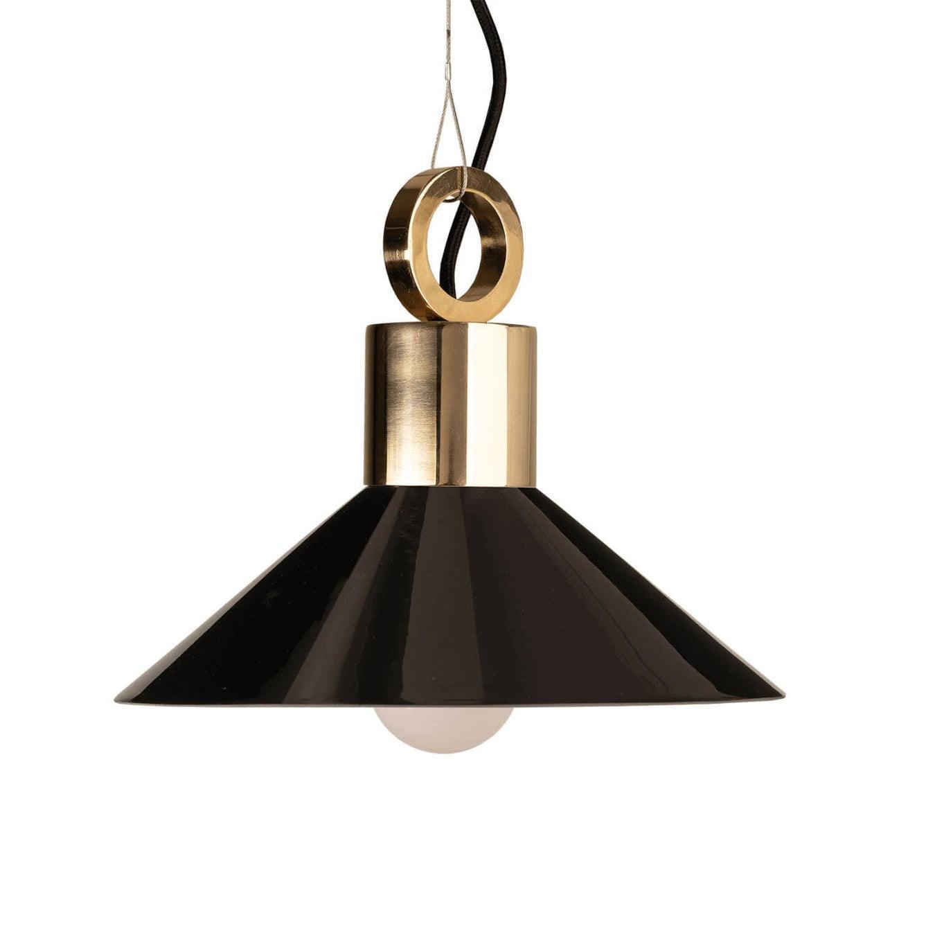 Lampa wisząca MALMO czarny Embassy Interiors duża z pierścieniem Eye on Design