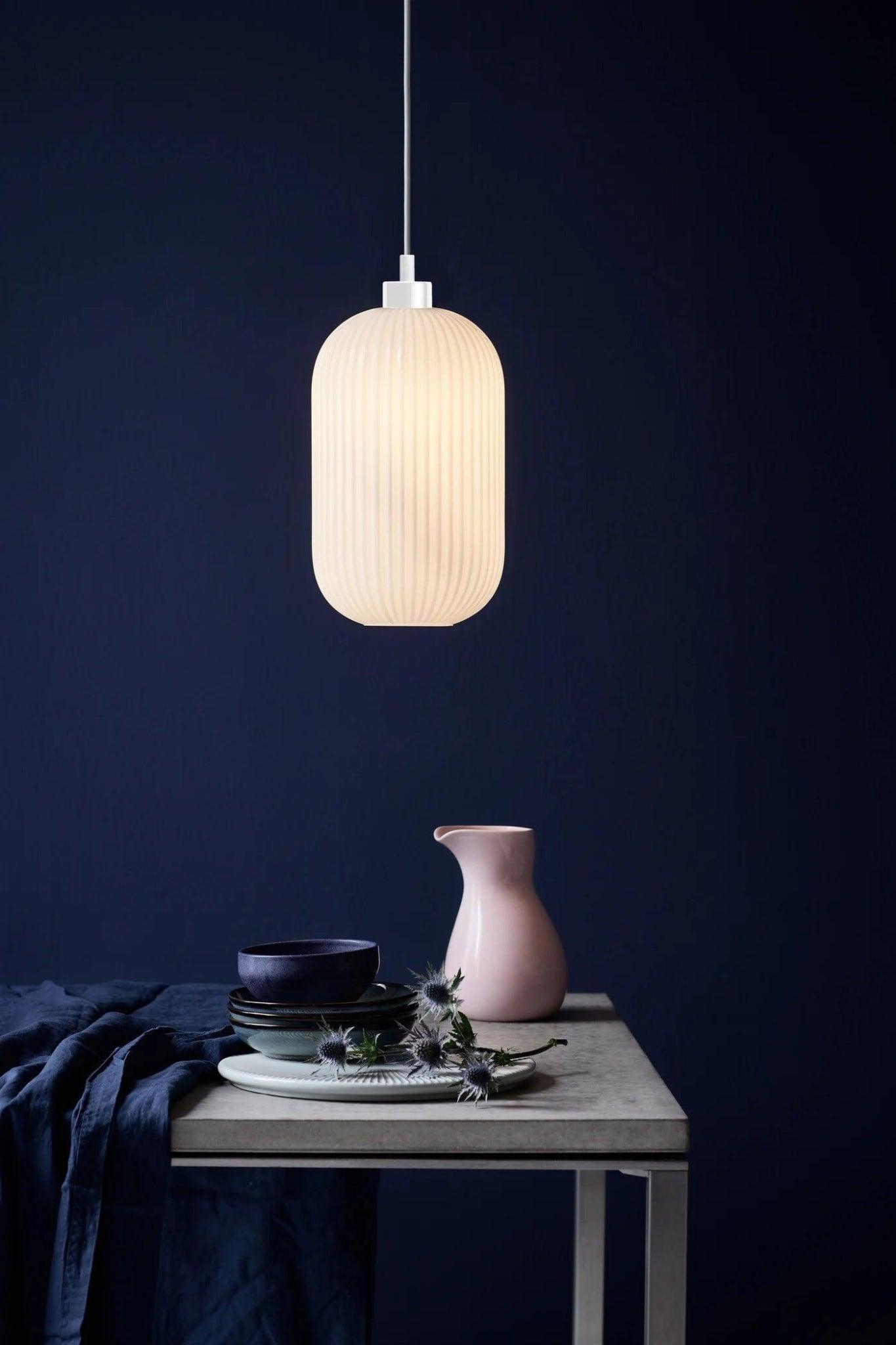 Lampa wisząca MILFORD szkło z białym wykończeniem Nordlux Eye on Design