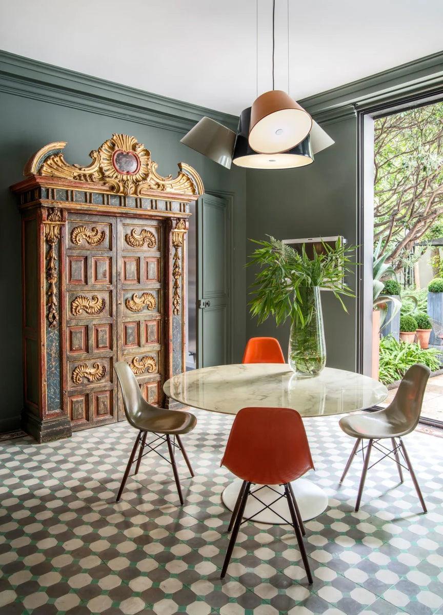 Lampa wisząca okrągła TAM TAM biały z białymi kloszami Marset Eye on Design