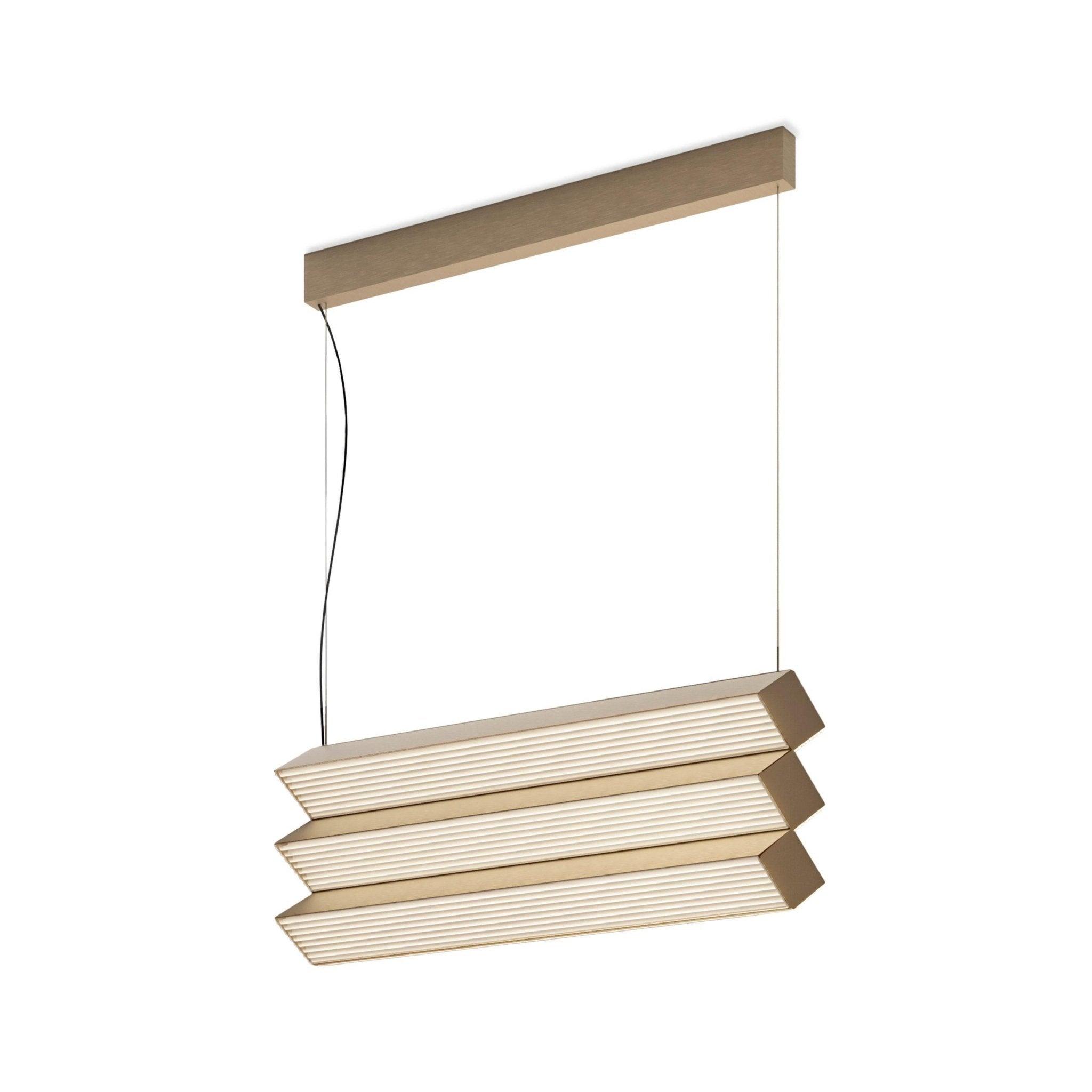 Lampa wisząca STICK TRIO satynowy złoty Contardi Eye on Design