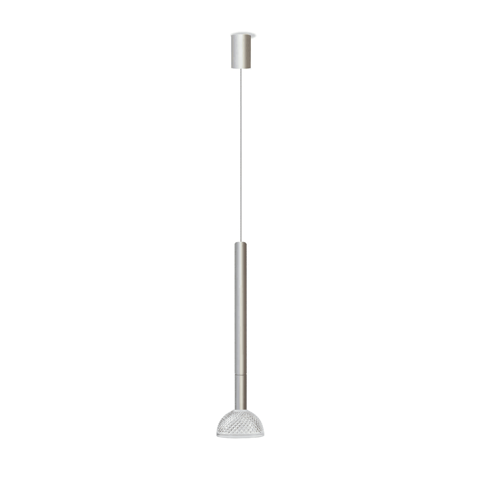 Lampa wisząca TENEBRA srebrny Contardi 2 m klosz kryształowy Crystal Macedonia Eye on Design