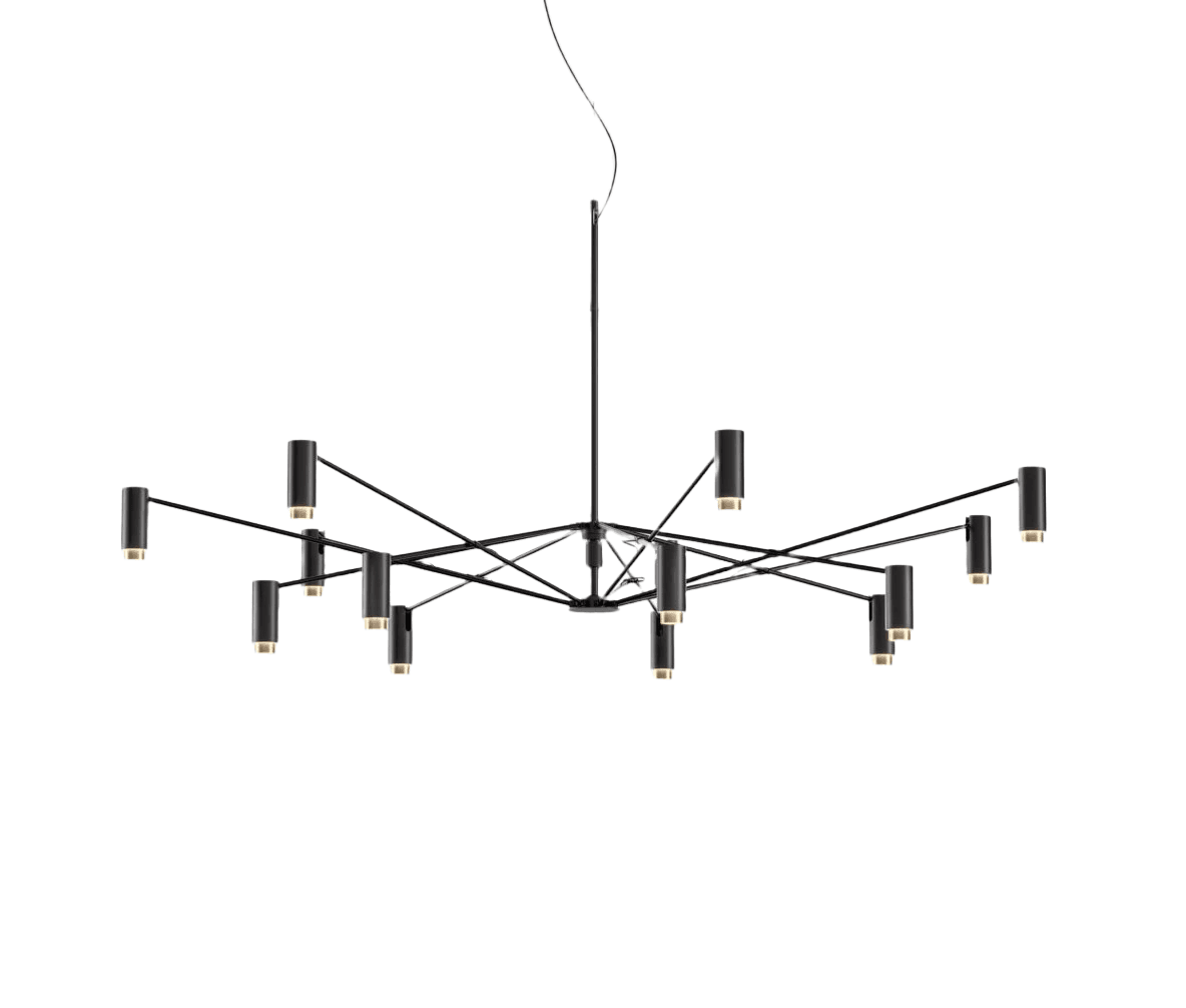Lampa wisząca THE W czarny ze złotym - poekspozycyjna Marset Eye on Design