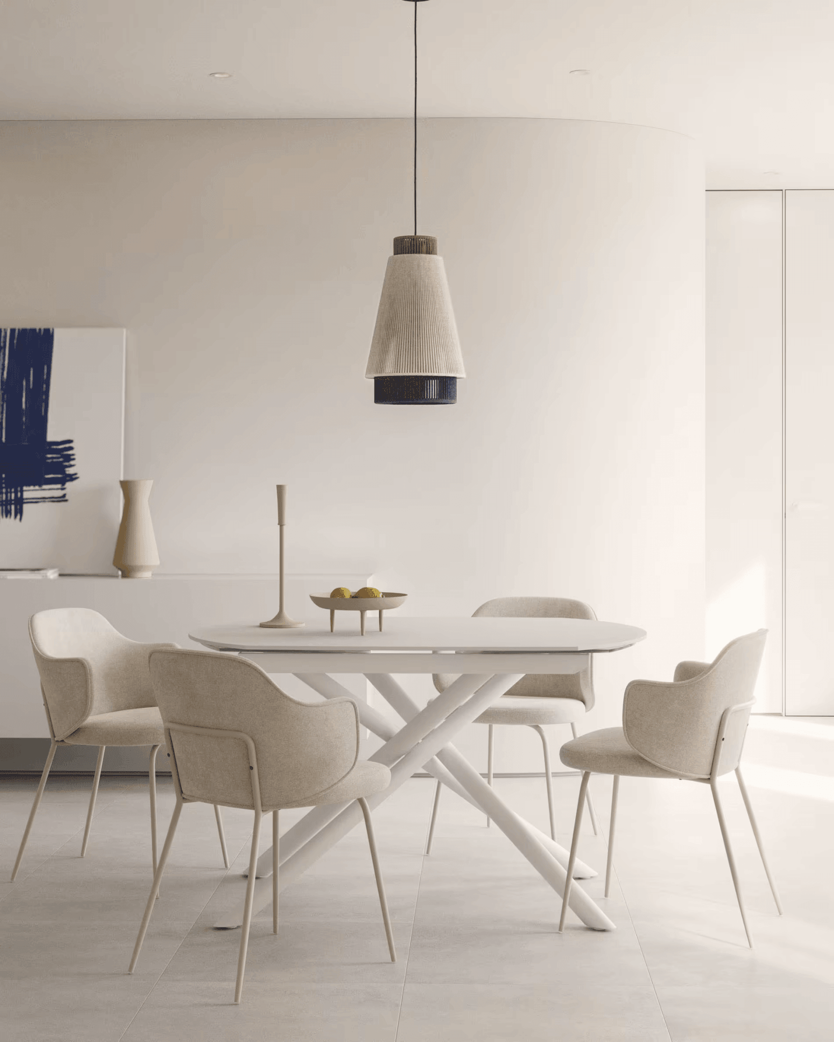 Lampa wisząca YUVIA beżowy z czerwonym La Forma Eye on Design