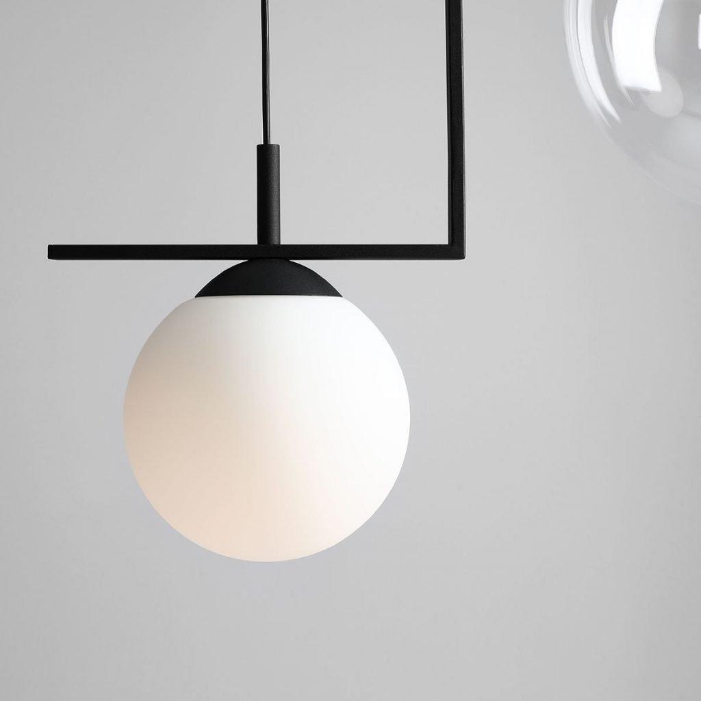 Lampa wisząca ZAC DUO czarny z białym i przezroczystym kloszem Artera Eye on Design
