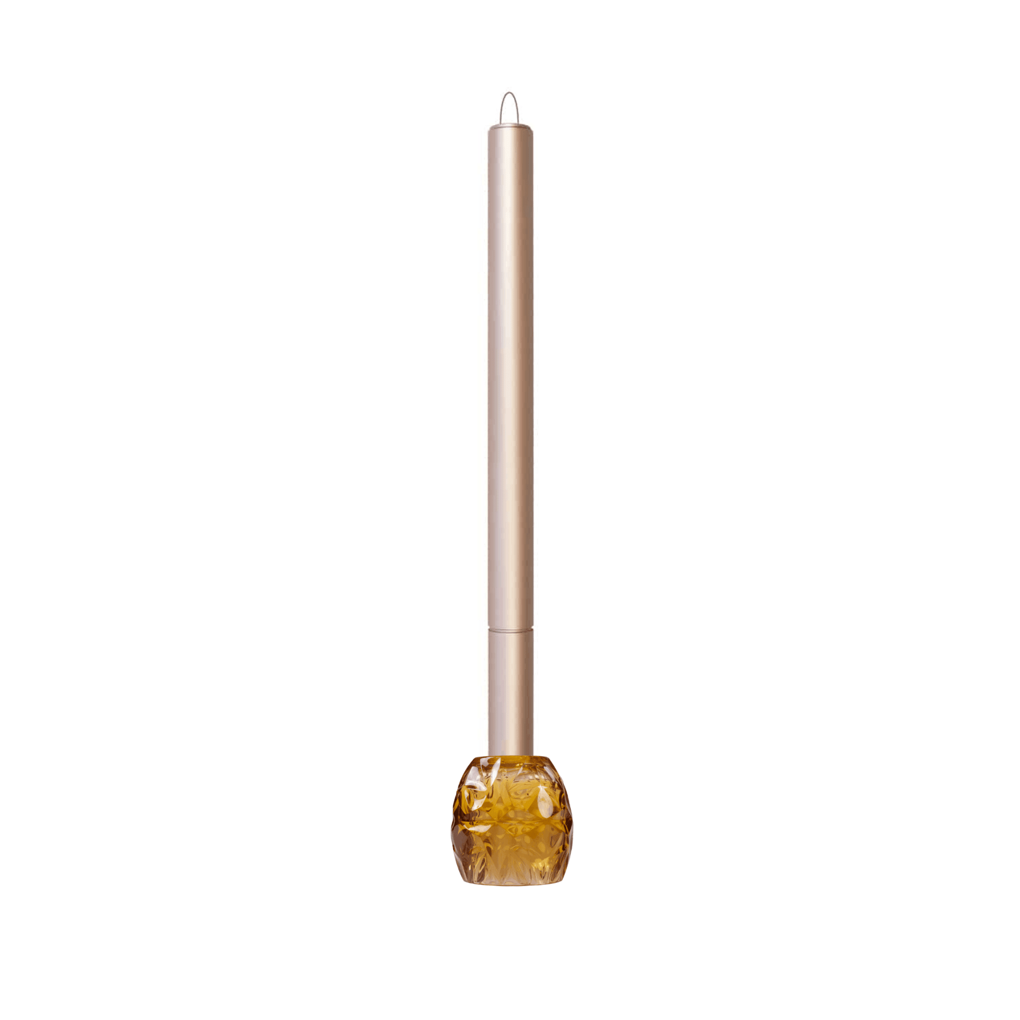 Lampa wisząca zewnętrzna TENEBRA BATTERY różowe złoto Contardi klosz kryształowy Amber Venezia bez dodatkowych akcesoriów Eye on Design