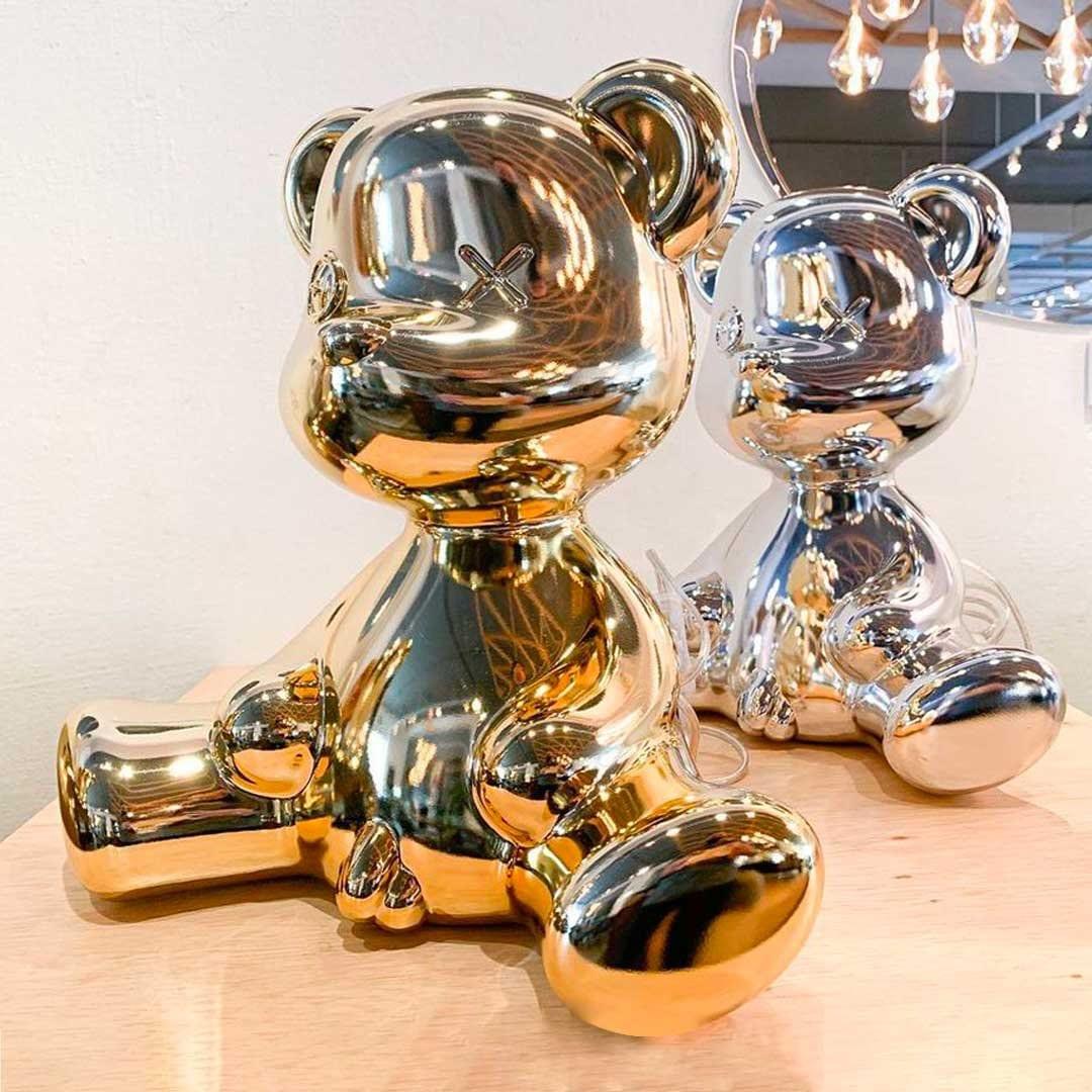 Lampka TEDDY BOY srebrny Qeeboo Eye on Design
