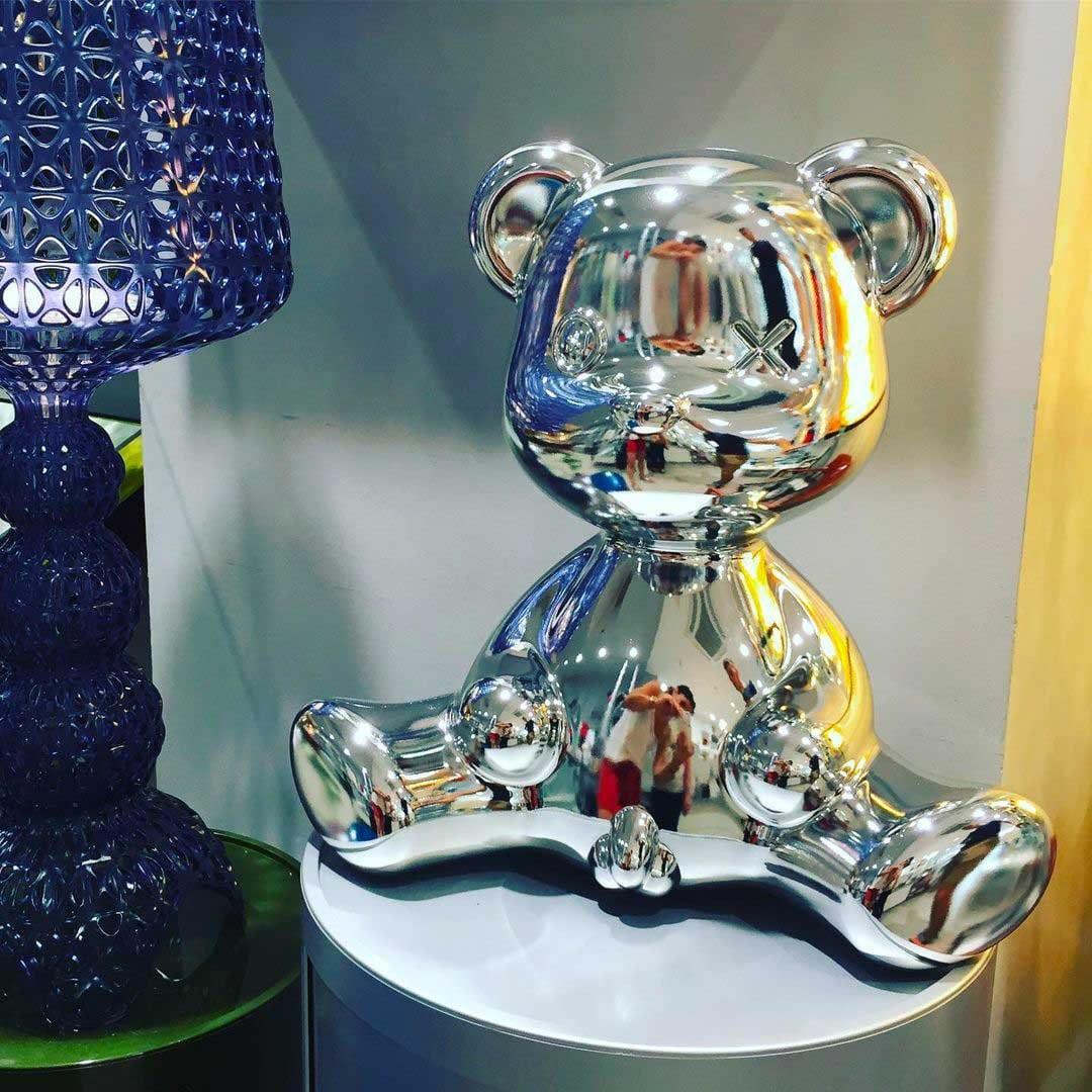 Lampka TEDDY BOY srebrny Qeeboo Eye on Design