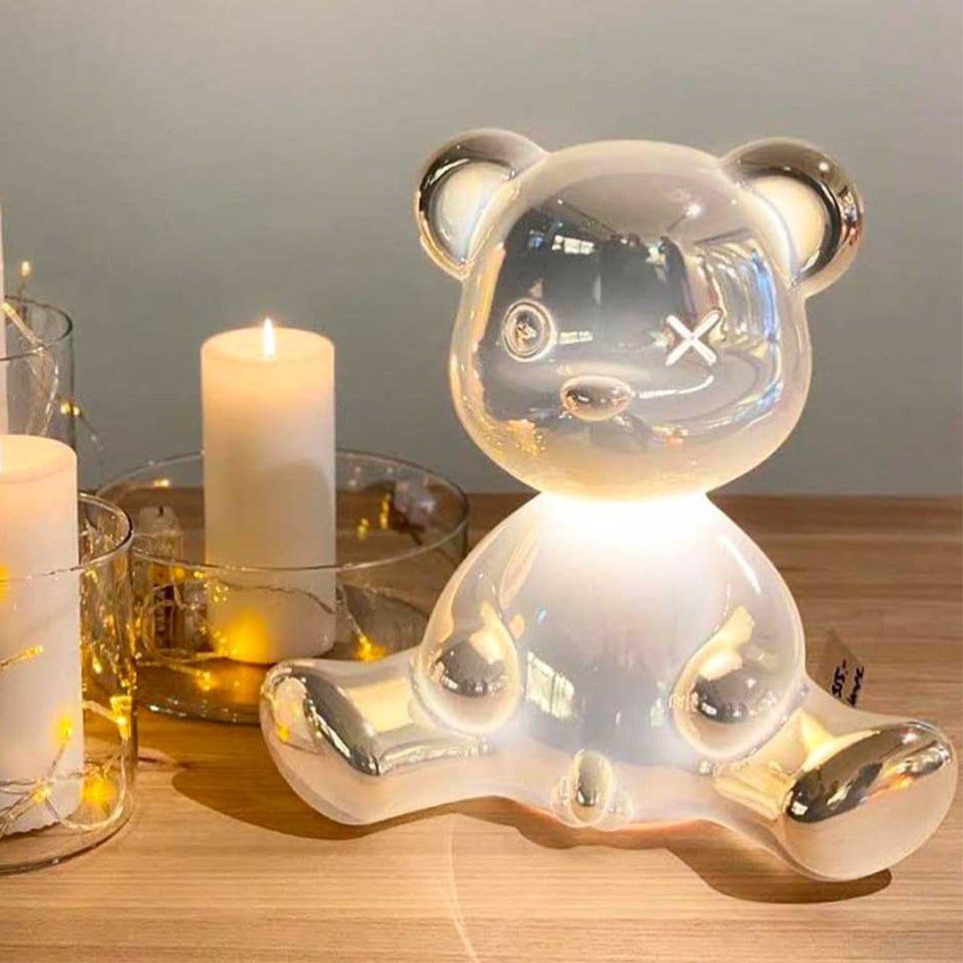 Lampka TEDDY BOY srebrny Qeeboo Eye on Design