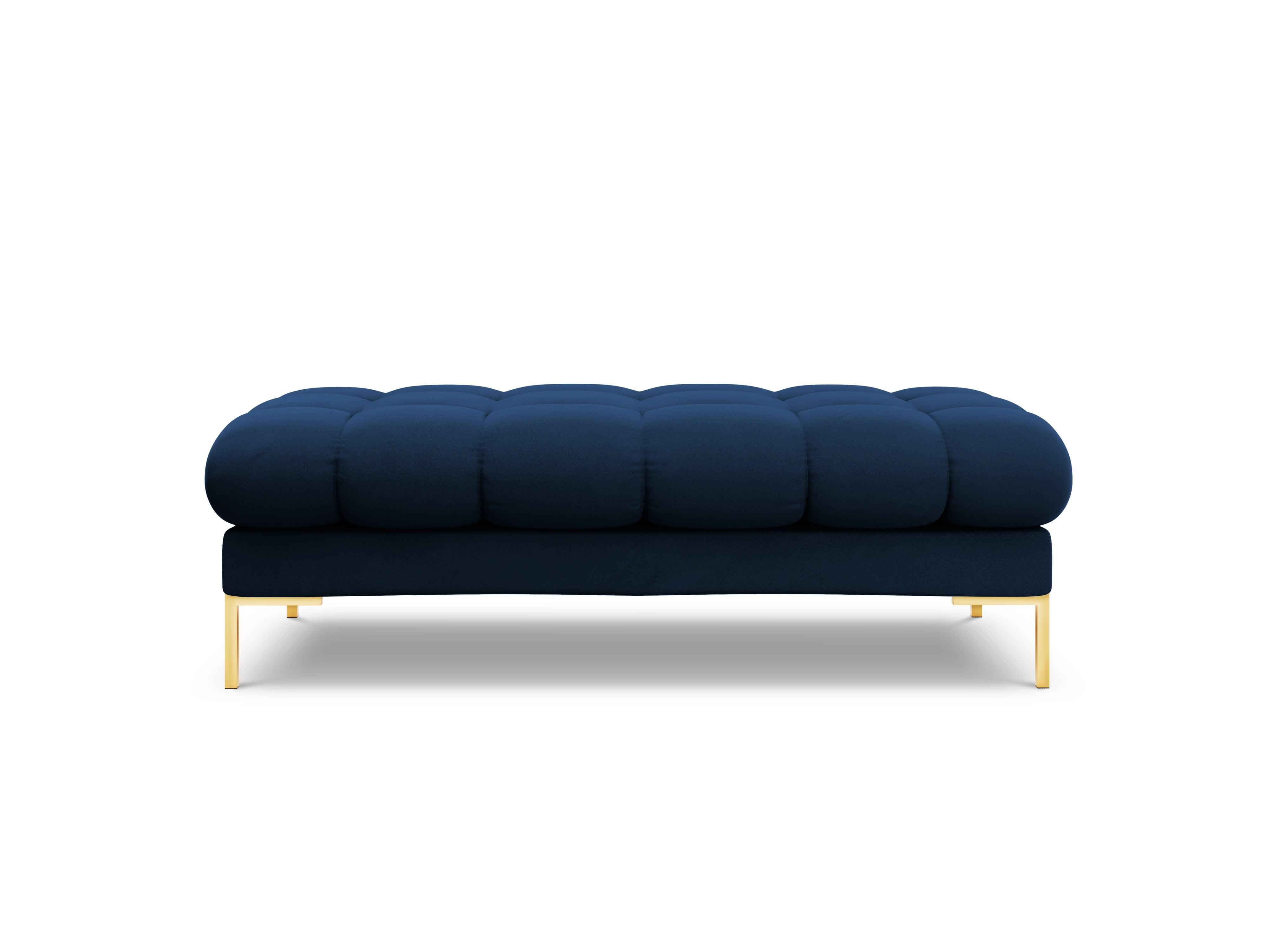 Ławka aksamitna BALI granat królewski ze złotą podstawą Cosmopolitan Design Eye on Design