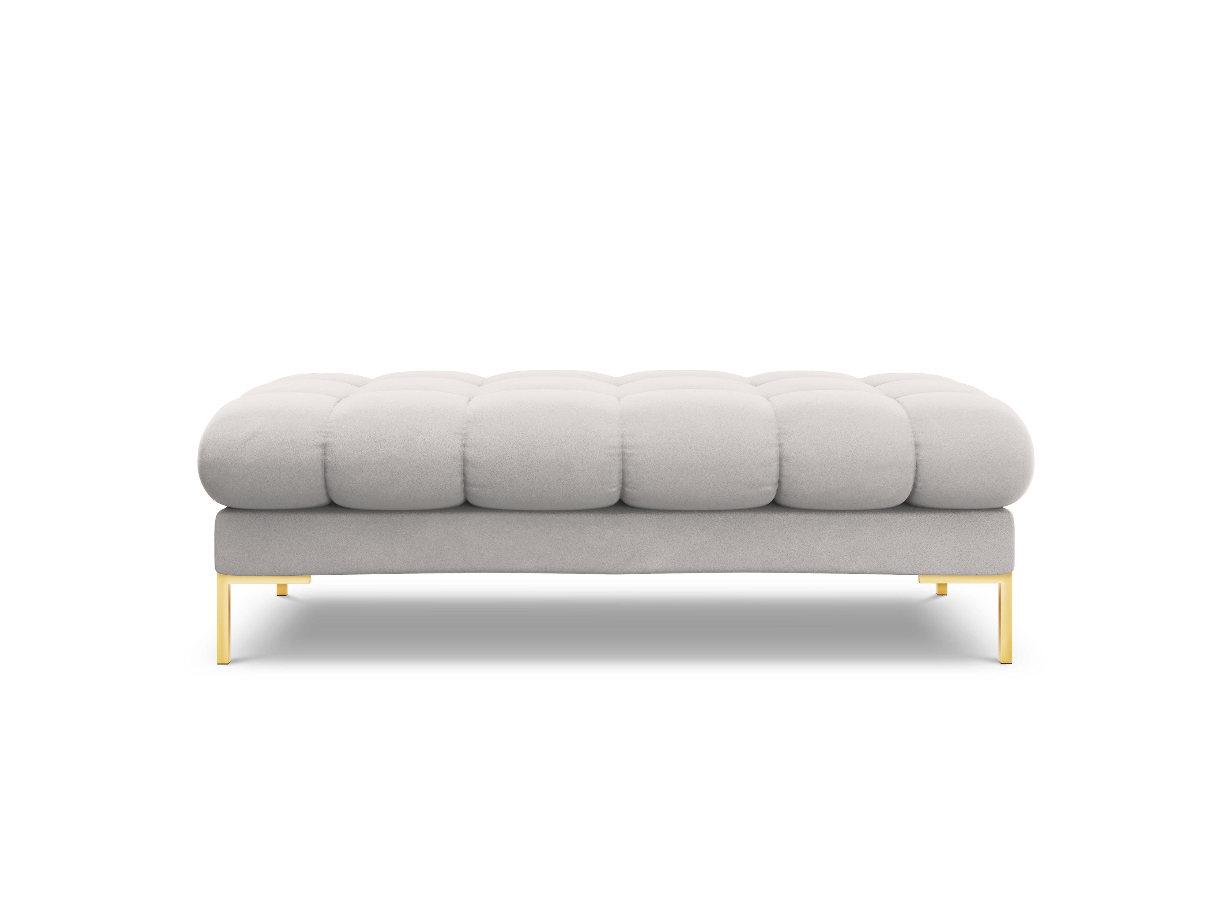 Ławka aksamitna BALI srebrny ze złotą podstawą Cosmopolitan Design Eye on Design