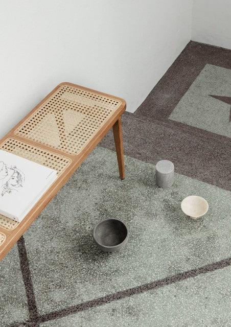 Ławka LE ROI dębowy z rattanem NORR11 Eye on Design