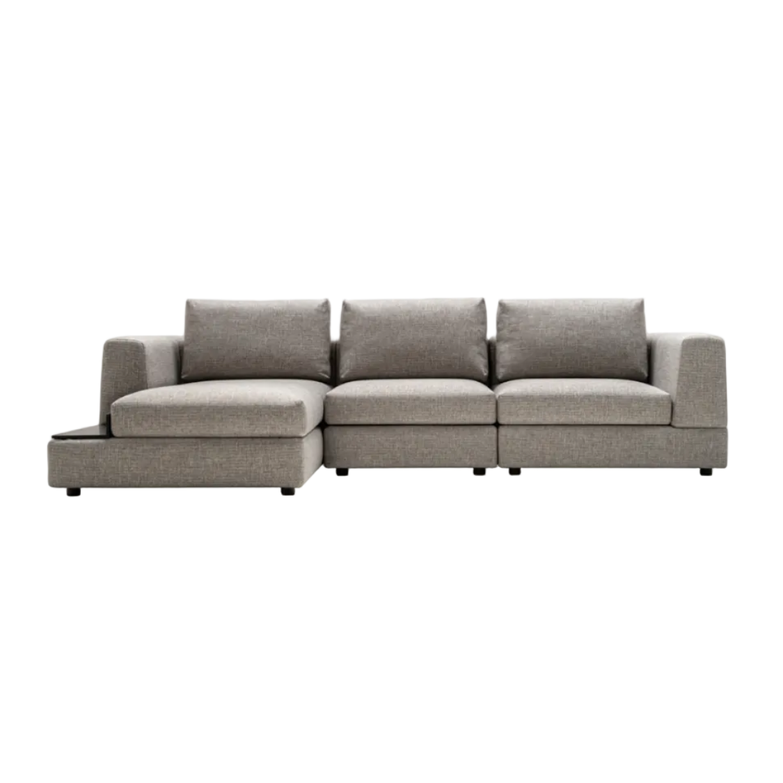 Left-sided LAYLA upholstered corner sofa