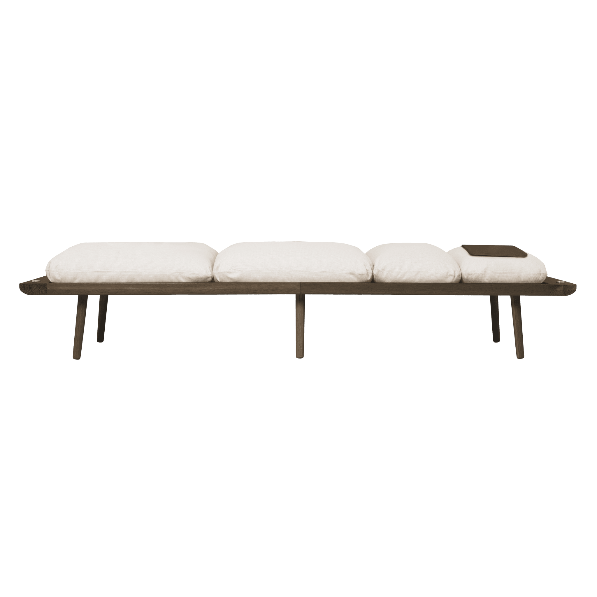Leżanka LOUNGE AROUND beżowy z ciemno dębową podstawą UMAGE Eye on Design