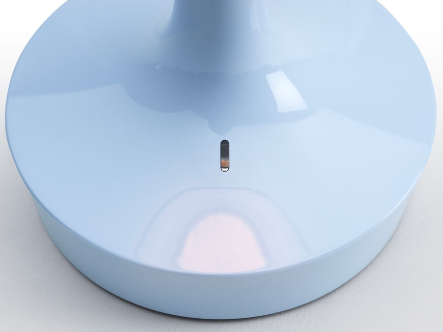 Portable lamp BON JOUR UNPLUGGED blue with transparent shade
