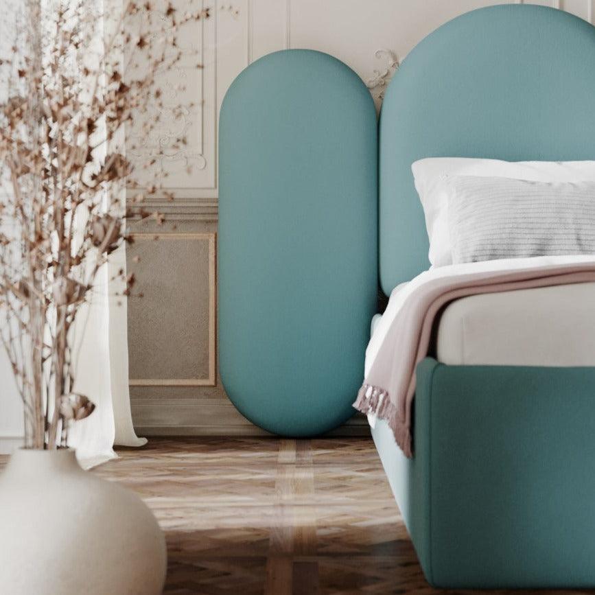 Łóżko tapicerowane CLOUD miętowy Happy Barok Eye on Design