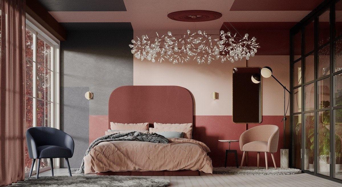 Łóżko tapicerowane PLUM 5 brunatny Happy Barok Eye on Design