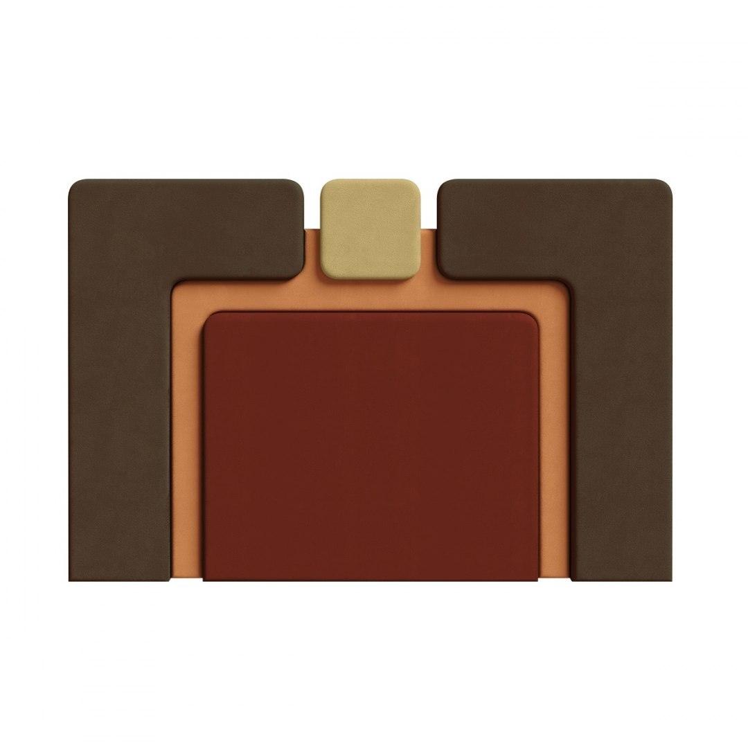 Łóżko tapicerowane PLUM 6 bordowy z brązowym Happy Barok Eye on Design