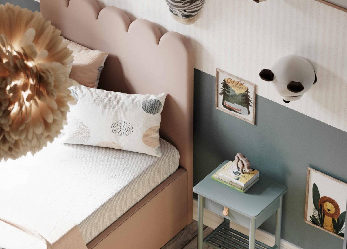 Łóżko tapicerowane POPPI różowy Happy Barok Eye on Design