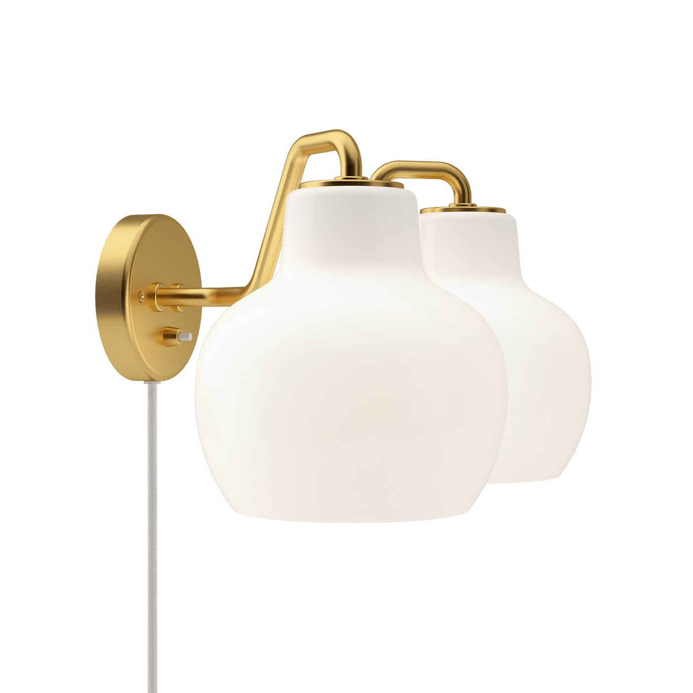 VL RING CROWN 2 Wall Lamp white with brass base