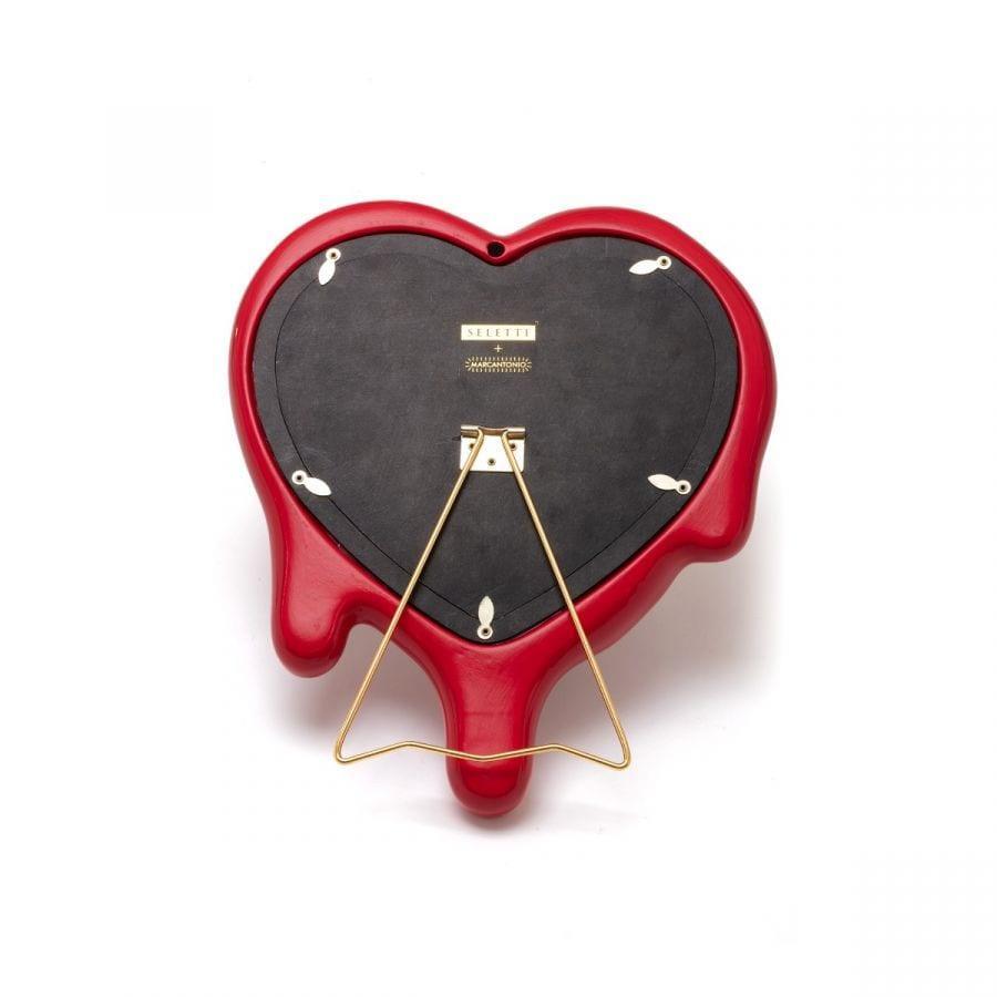 Lusterko i ramka na zdjęcia MELTED HEART czerwony Seletti Eye on Design