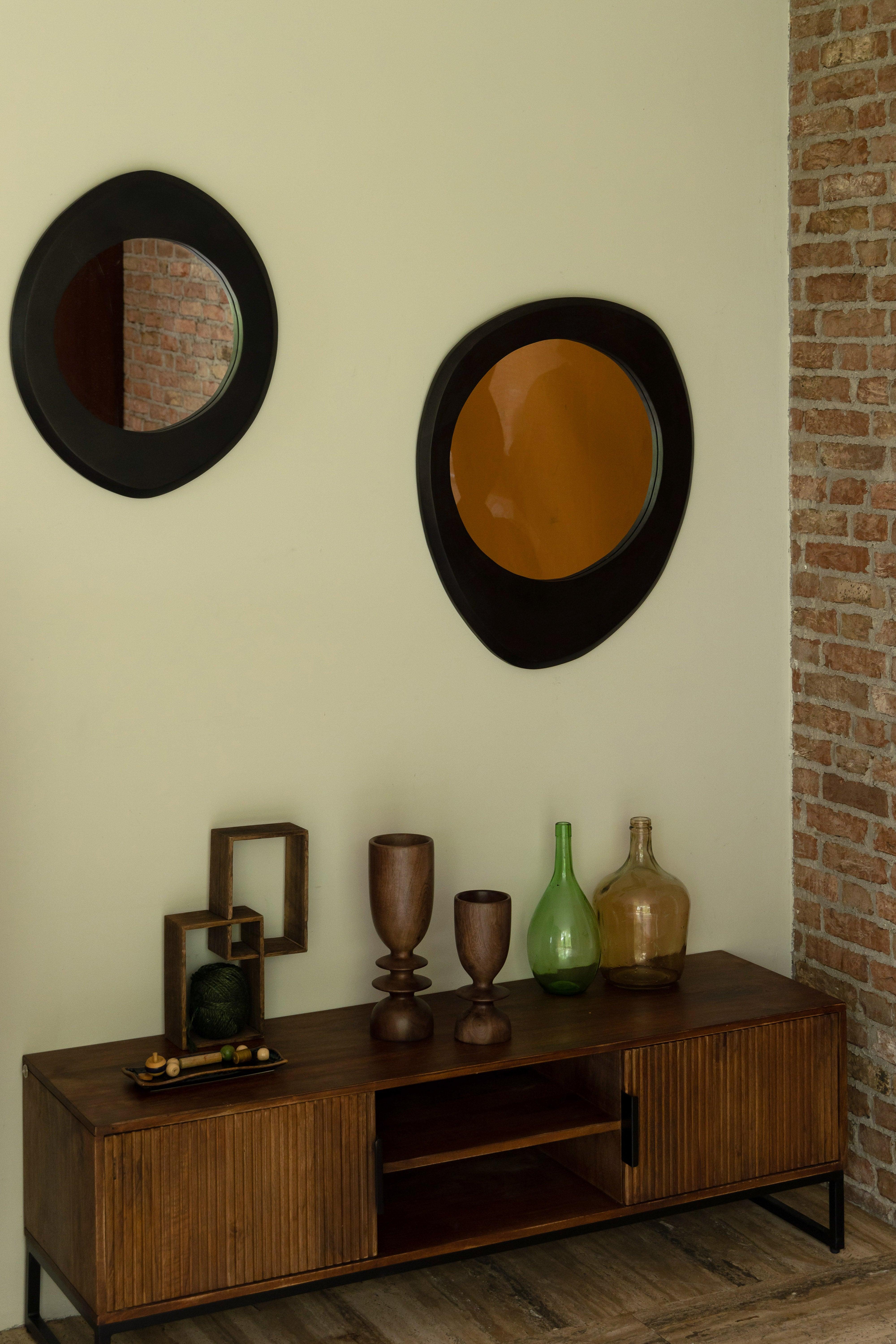 Aren Mirror Wood Black S Dutchbone Eye on Design