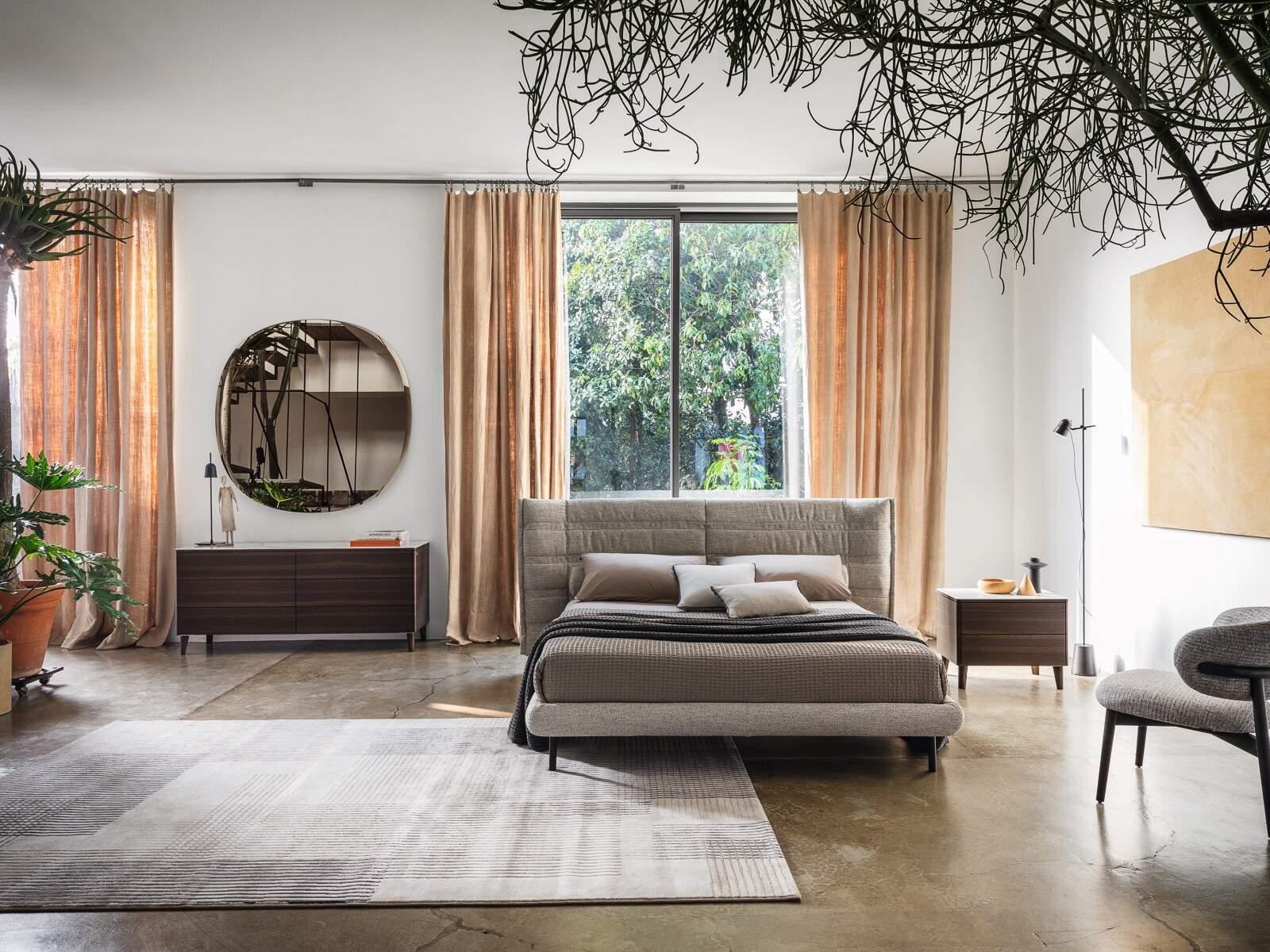 Lustro okrągłe BRAME brązowe szkło – Calligaris