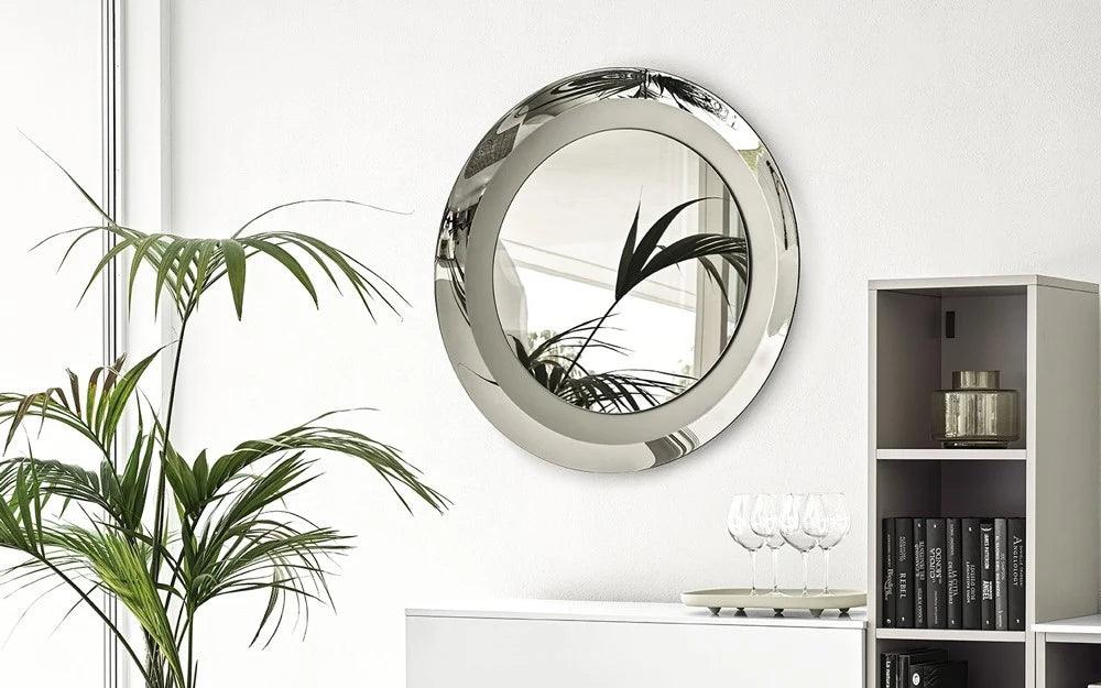 Lustro okrągłe SURFACE srebrny, marka Calligaris