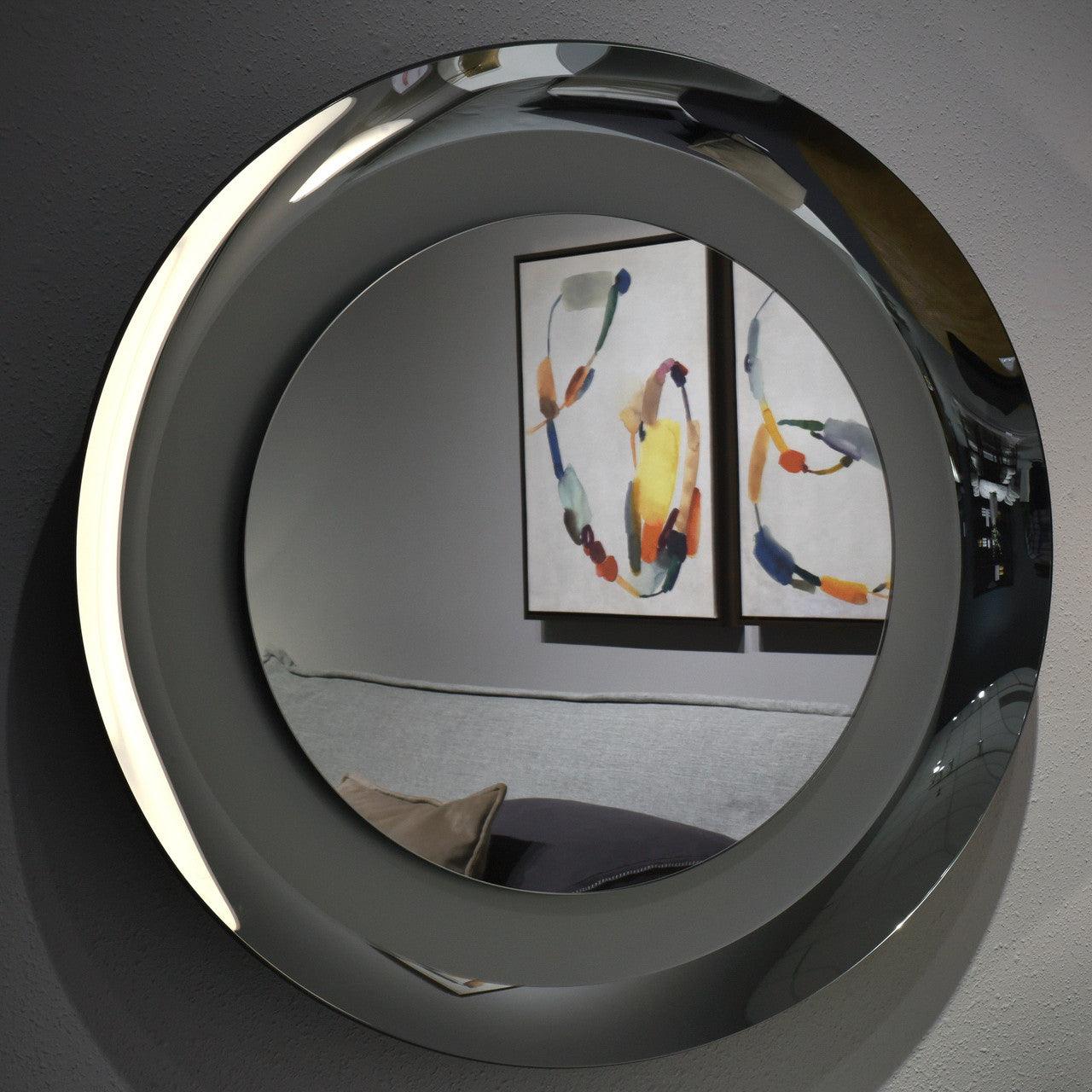 Lustro okrągłe SURFACE srebrny – Calligaris