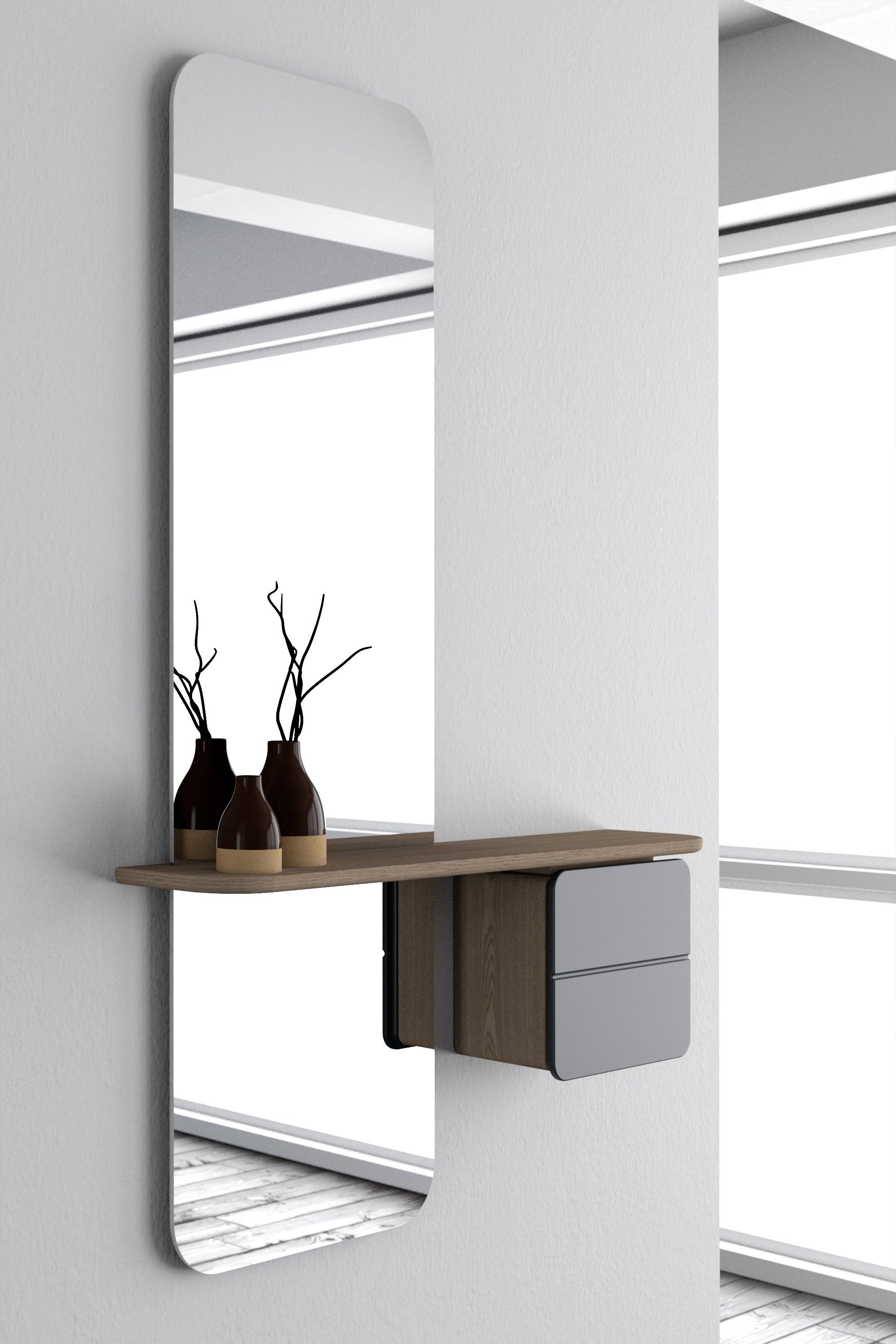 Lustro ONE MORE LOOK antracytowy z dębem UMAGE Eye on Design