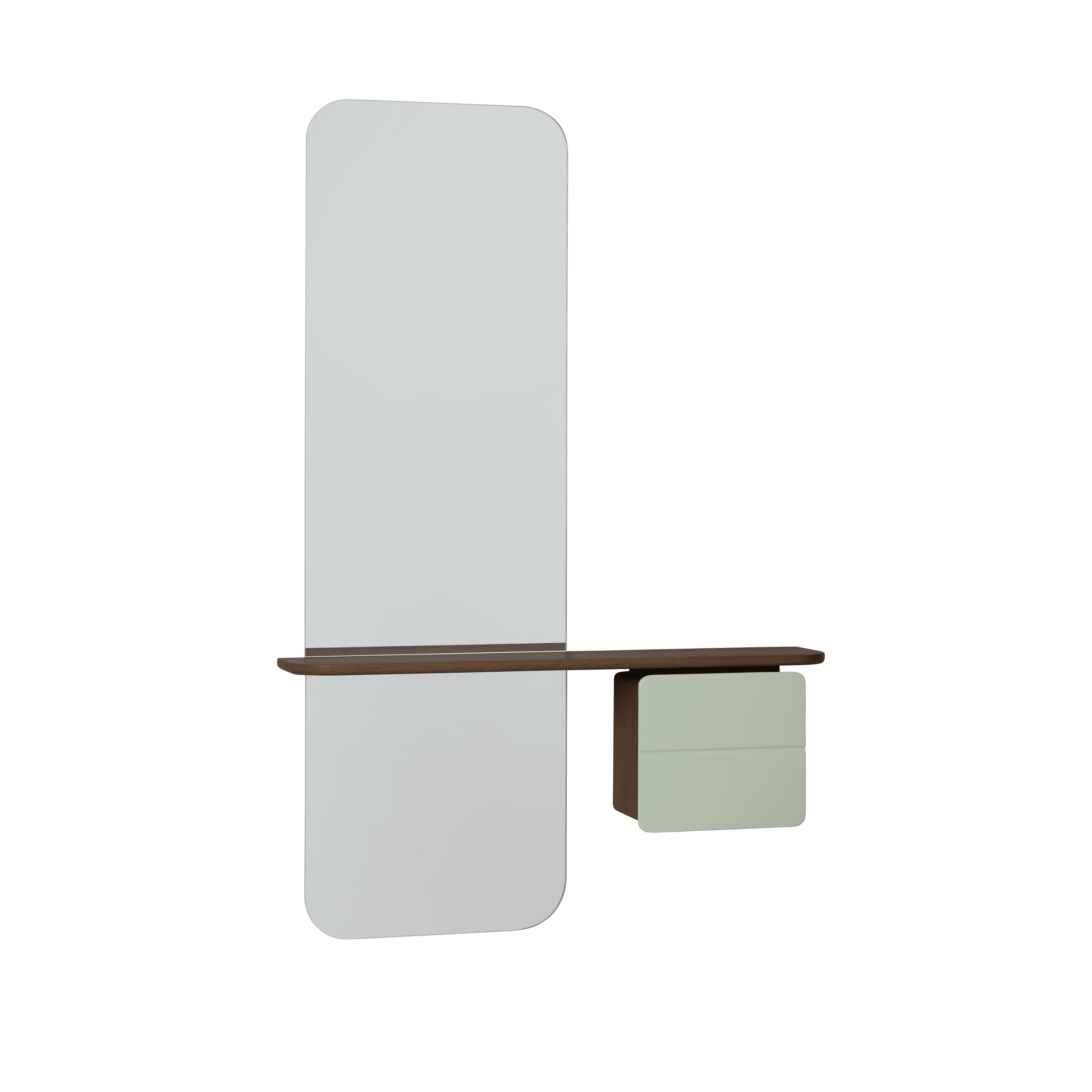 Lustro ONE MORE LOOK pistacjowy z ciemnym dębem UMAGE Eye on Design