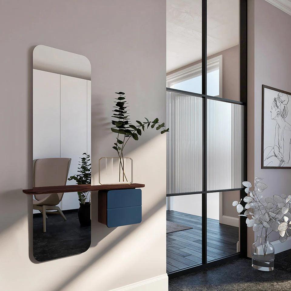 Lustro ONE MORE LOOK pistacjowy z ciemnym dębem UMAGE Eye on Design