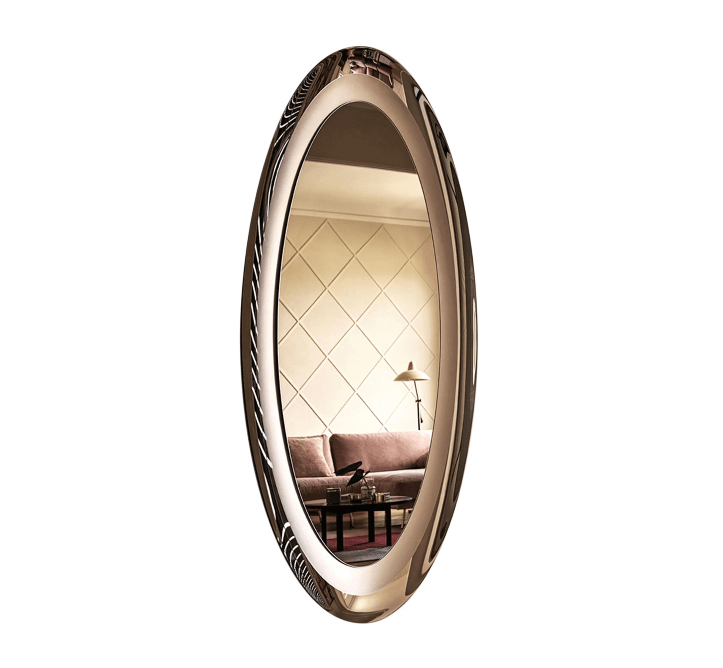 Lustro owalne SURFACE brązowy – Calligaris