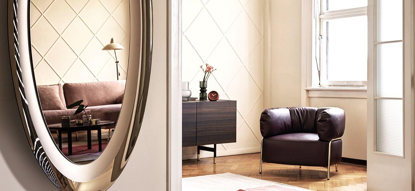 Lustro owalne SURFACE srebrny, marka Calligaris