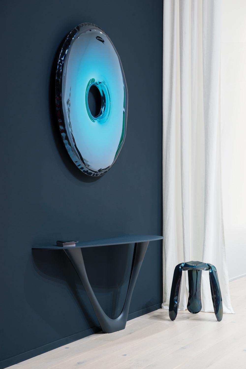 Lustro RONDO gradient kosmiczny błękit Zieta Studio Eye on Design