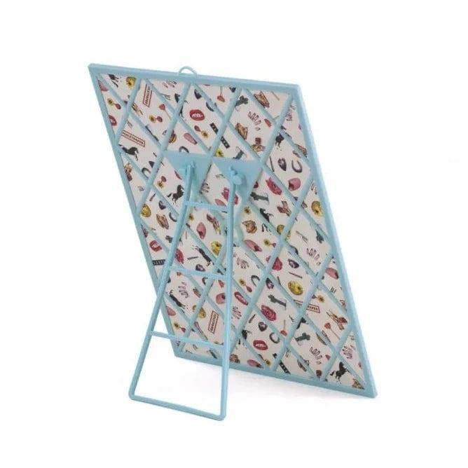 Lustro SAWS w niebieskiej ramce Seletti Eye on Design