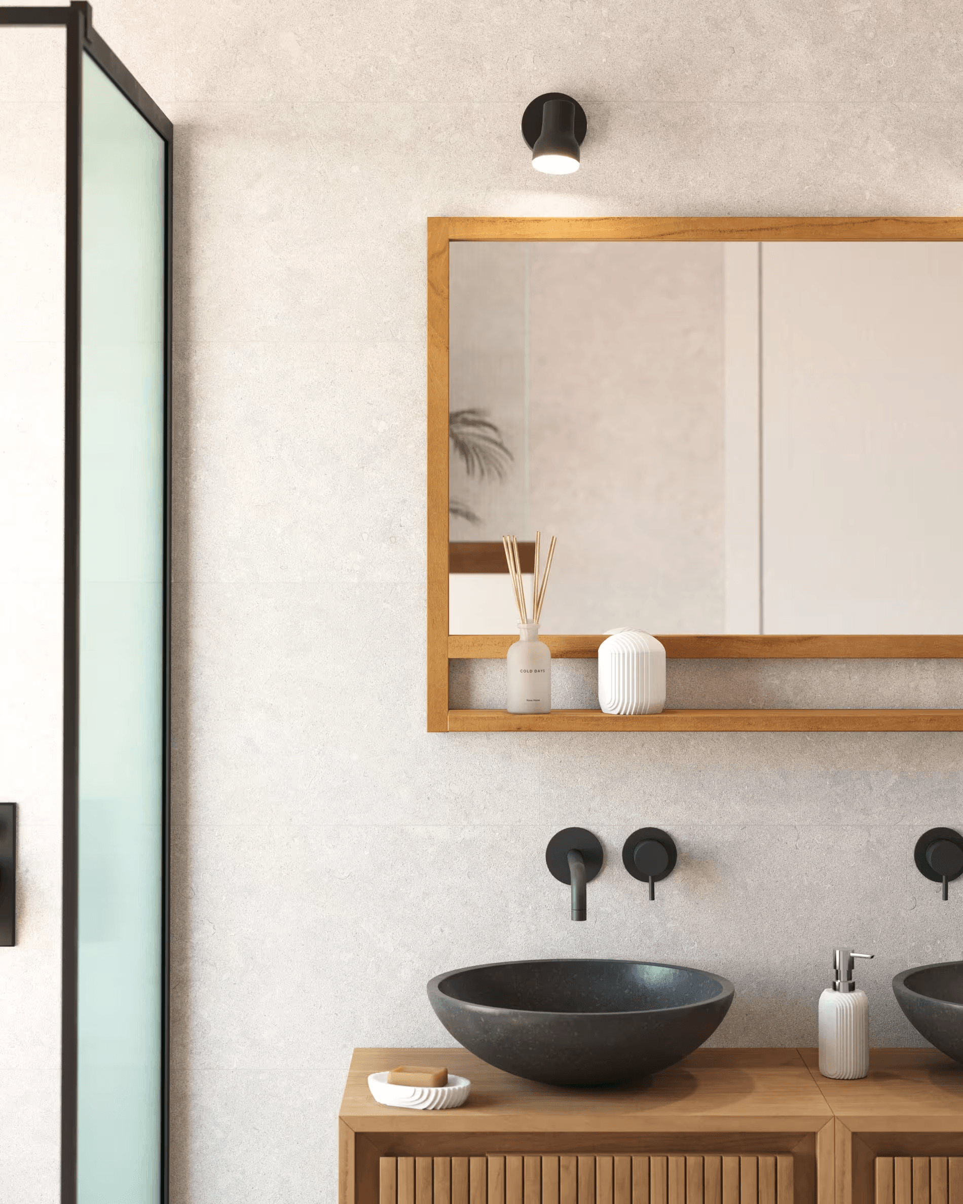 Lustro TACIANA lite drewno tekowe La Forma Eye on Design
