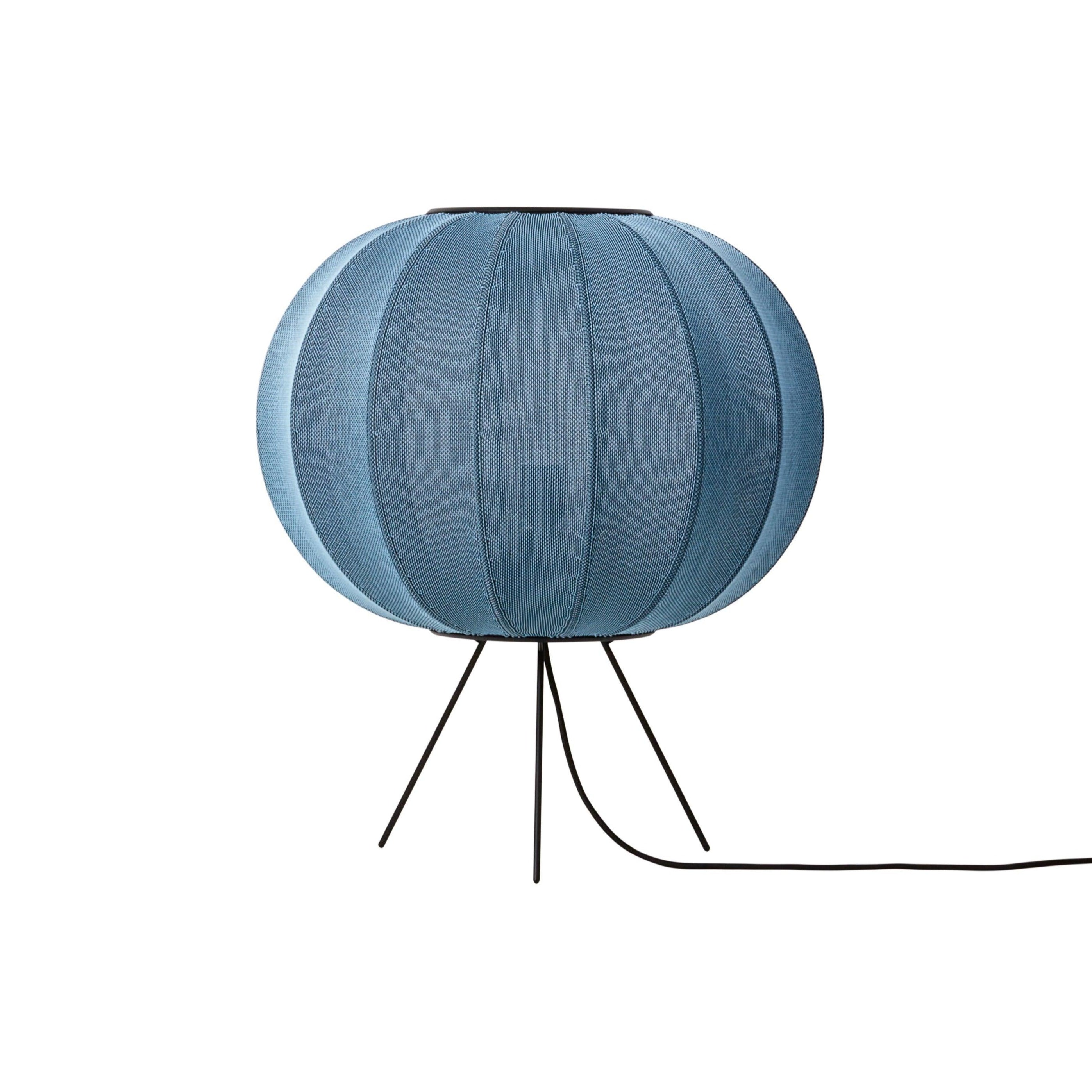 Stehlampe Dreibein niedrig KNIT-WIT blau